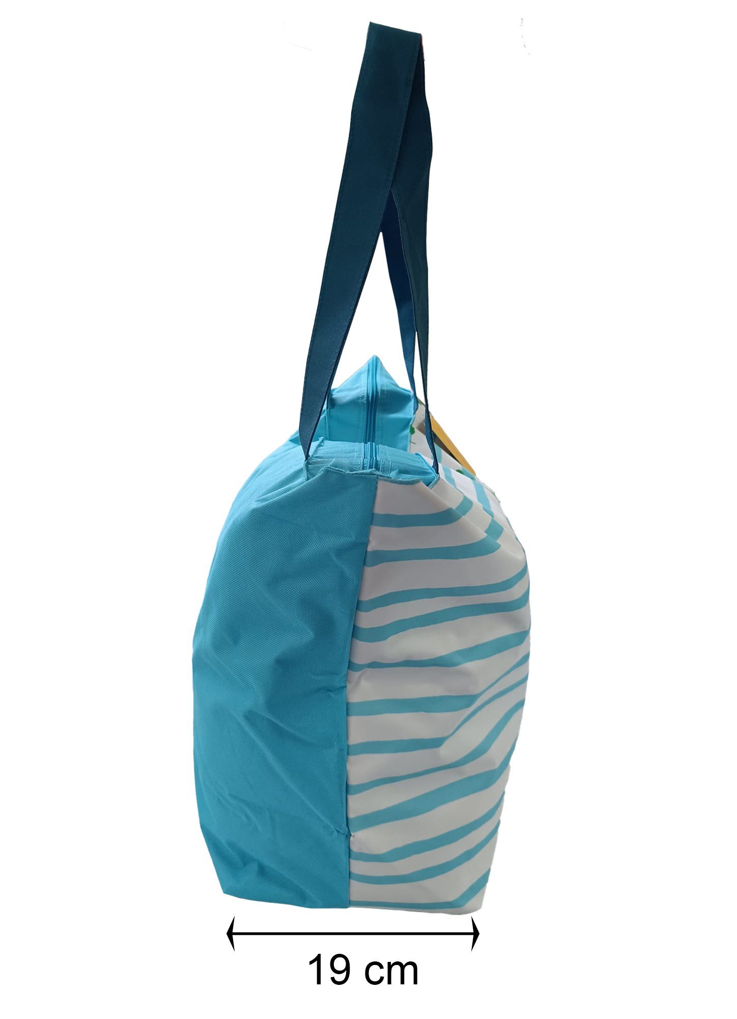 Blau Badetasche Strandtasche Reißverschluss Einkaufsshopper Beach Shopper und Deko Haus Schultertasche