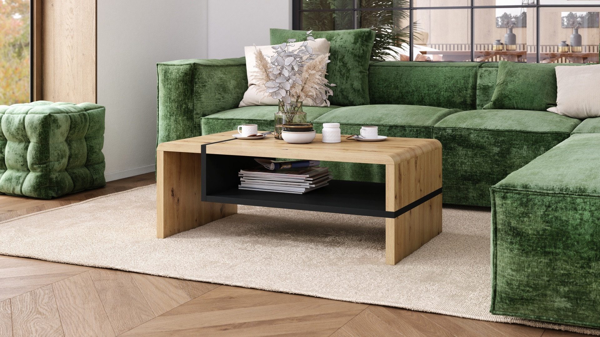 designimpex Couchtisch Design Wohnzimmertisch Folk 01 Tisch mit Ablagefläch günstig online kaufen