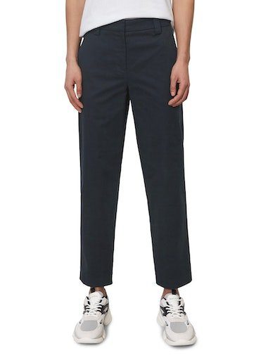 Marc O'Polo 7/8-Hose Pants, modern chino style, tapered leg, high rise, welt pocket im modernen Chino-Style thunder blue