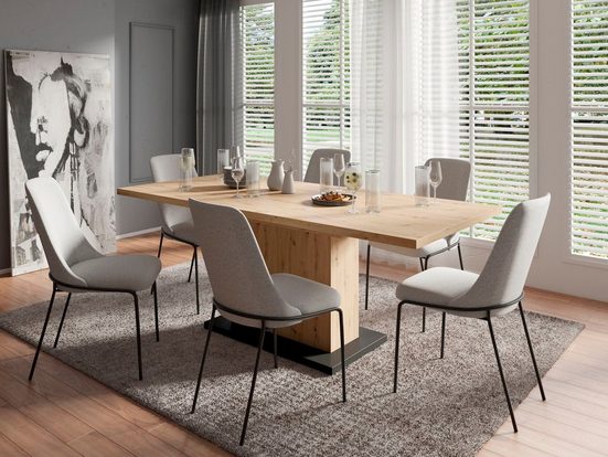 Homexperts Essgruppe »Aiko«, (Set, 5tlg., Esstisch mit 4 Stühlen