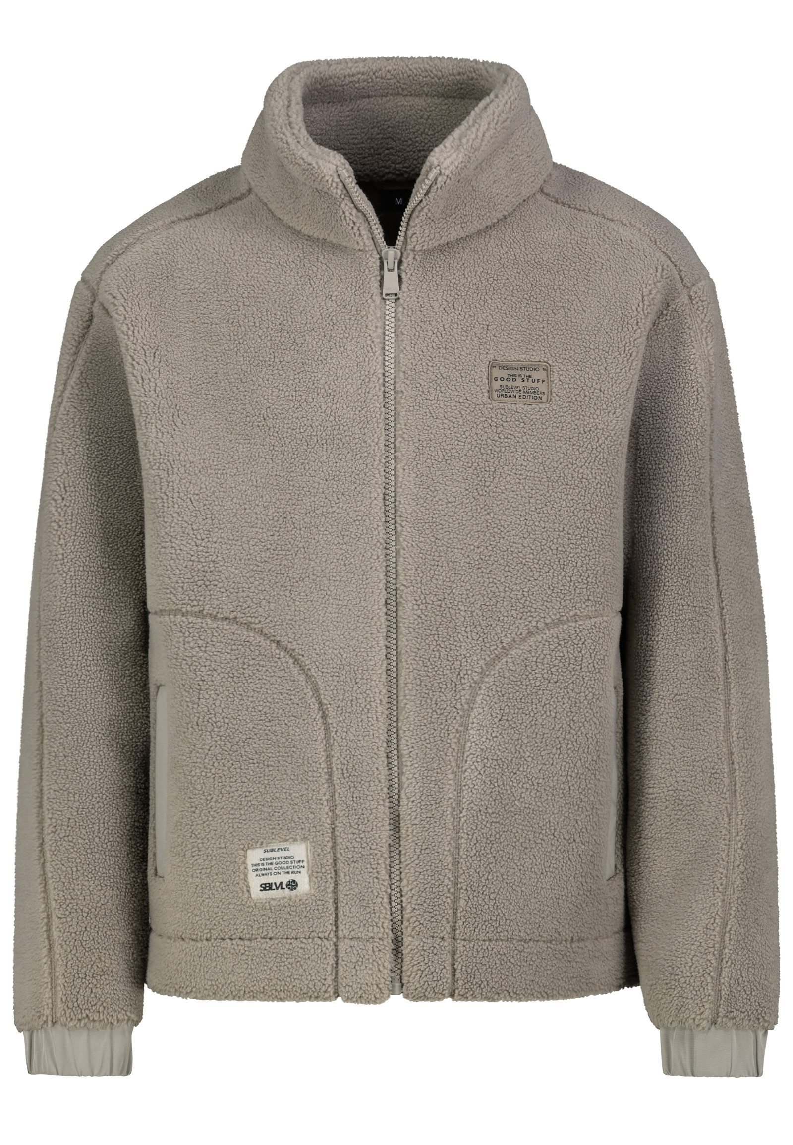 SUBLEVEL Blouson Modernes Design Stehkragen Langarm für Herren (1-St) Flauschige Haptik, Halsnaher Abschluss, Geräumige Fronttaschen