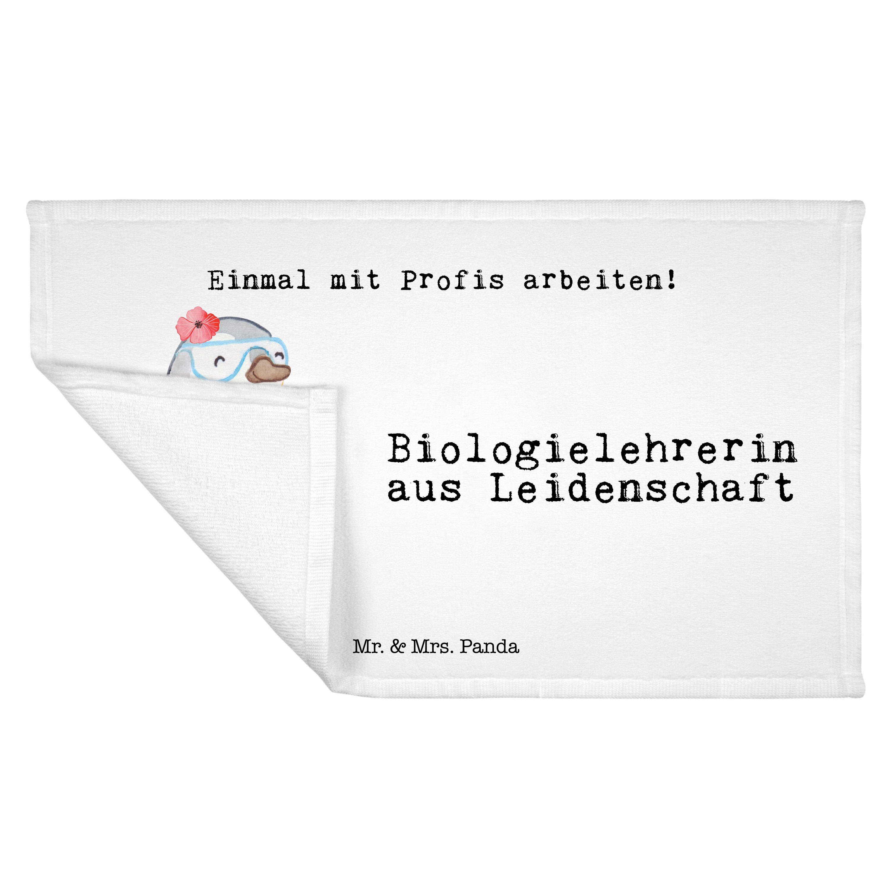 aus Mrs. Mr. Leidenschaft (1-St) Handtuch & - Spo, - Weiß Panda Biolehrerin, Biologielehrerin Geschenk,