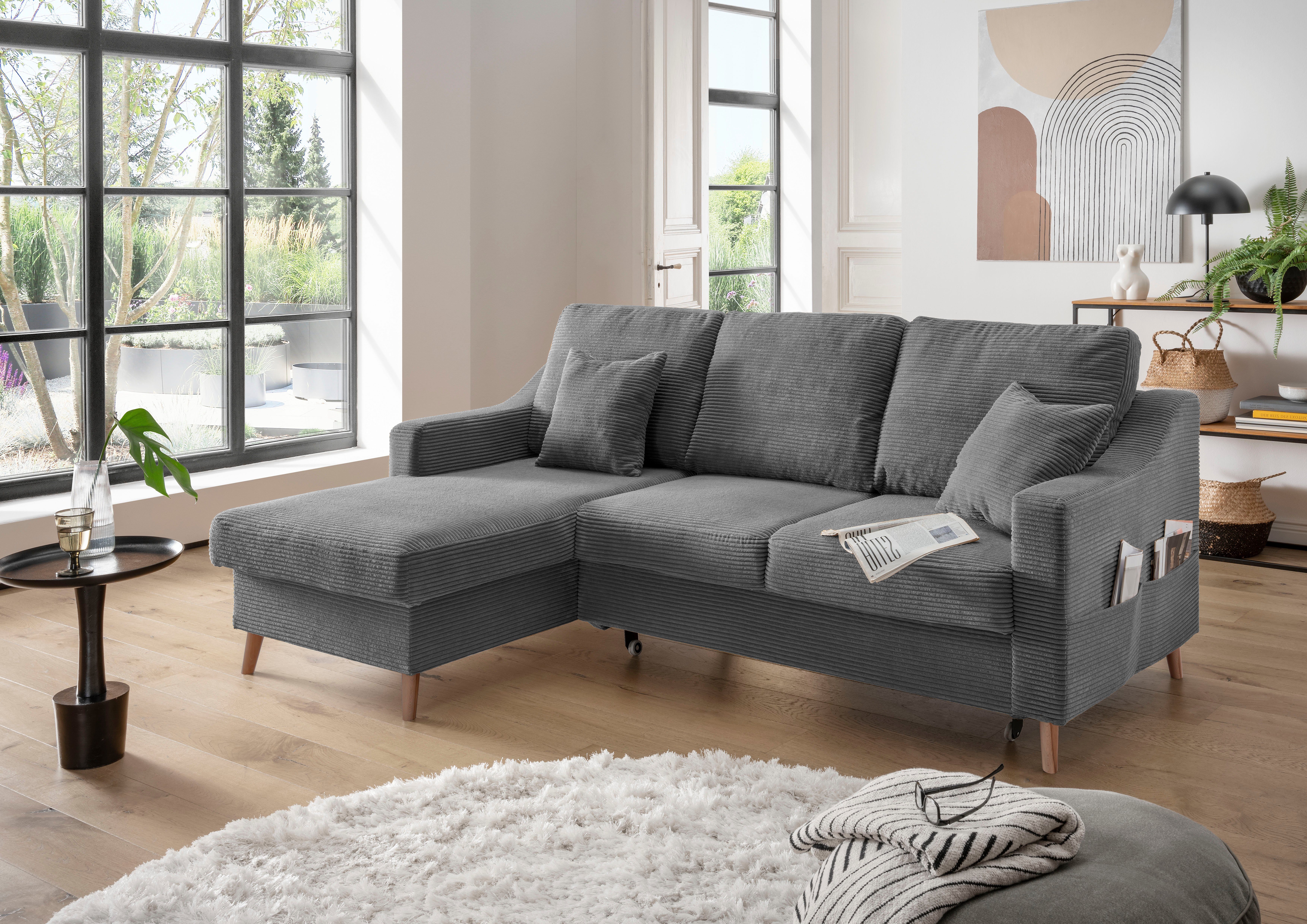 INOSIGN Ecksofa Valentina L-Form, 2 Zierkissen, günstig online kaufen