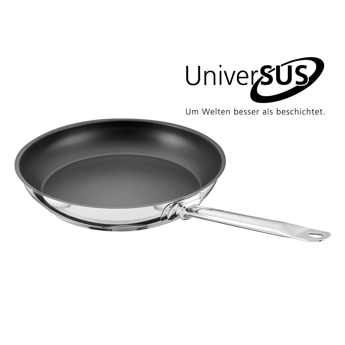 SCHULTE-UFER Bratpfanne Industar PLUS, Edelstahl (1-tlg., 1 x Bratpfanne), backofen- und spülmaschinengeeignet