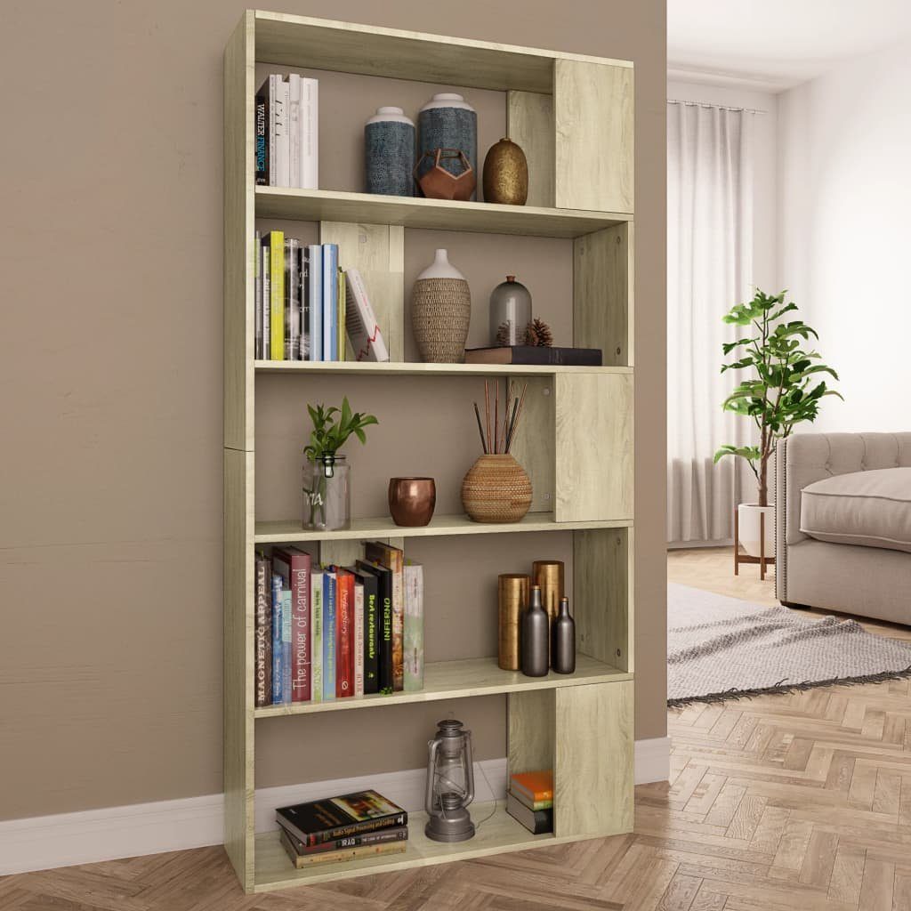 furnicato Bücherregal Bücherregal/Raumteiler Sonoma-Eiche 80x24x159 cm Holzwerkstoff