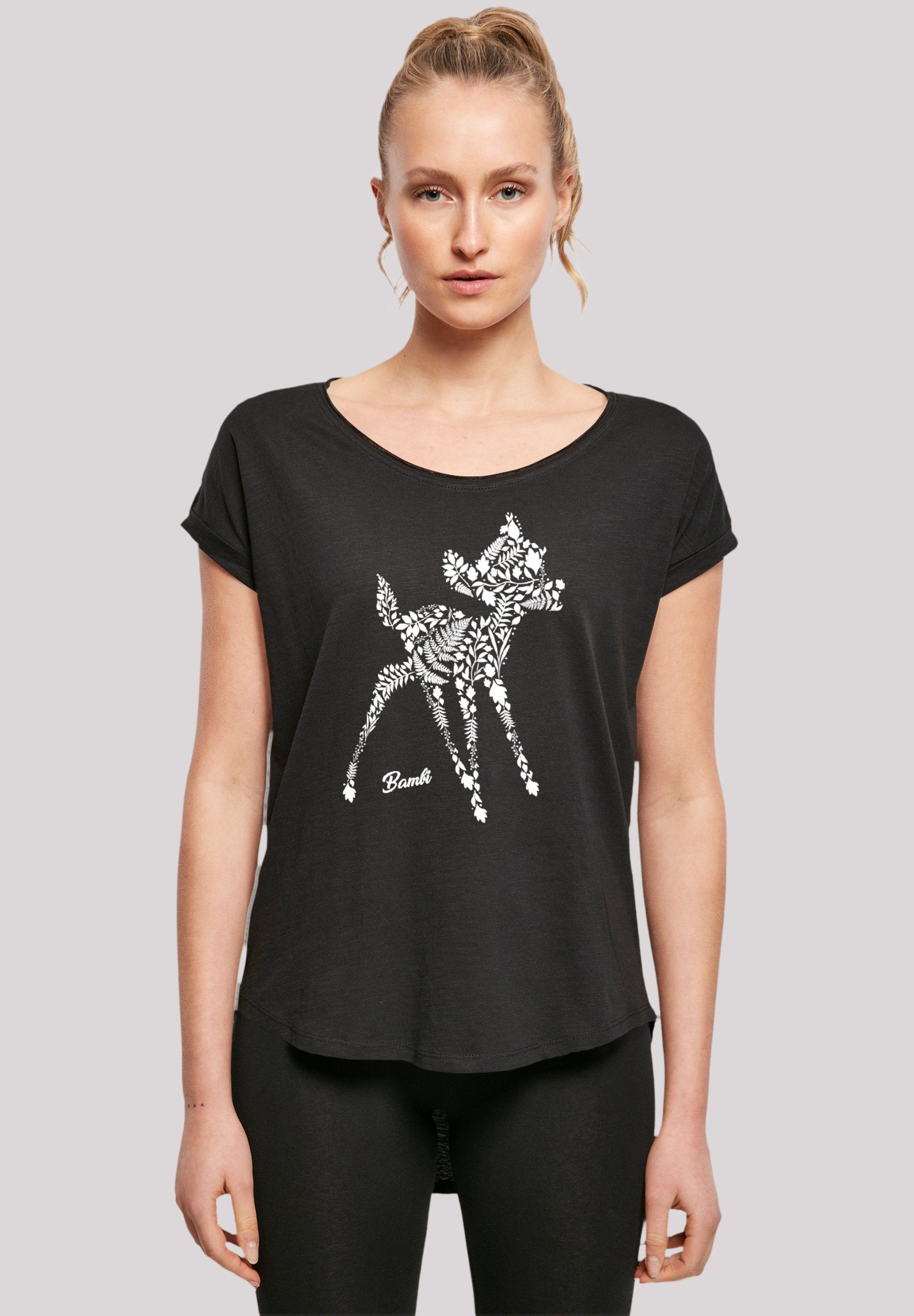 Botanica hohem mit T-Shirt Qualität, Baumwollstoff Bambi Tragekomfort Premium Sehr Disney F4NT4STIC weicher