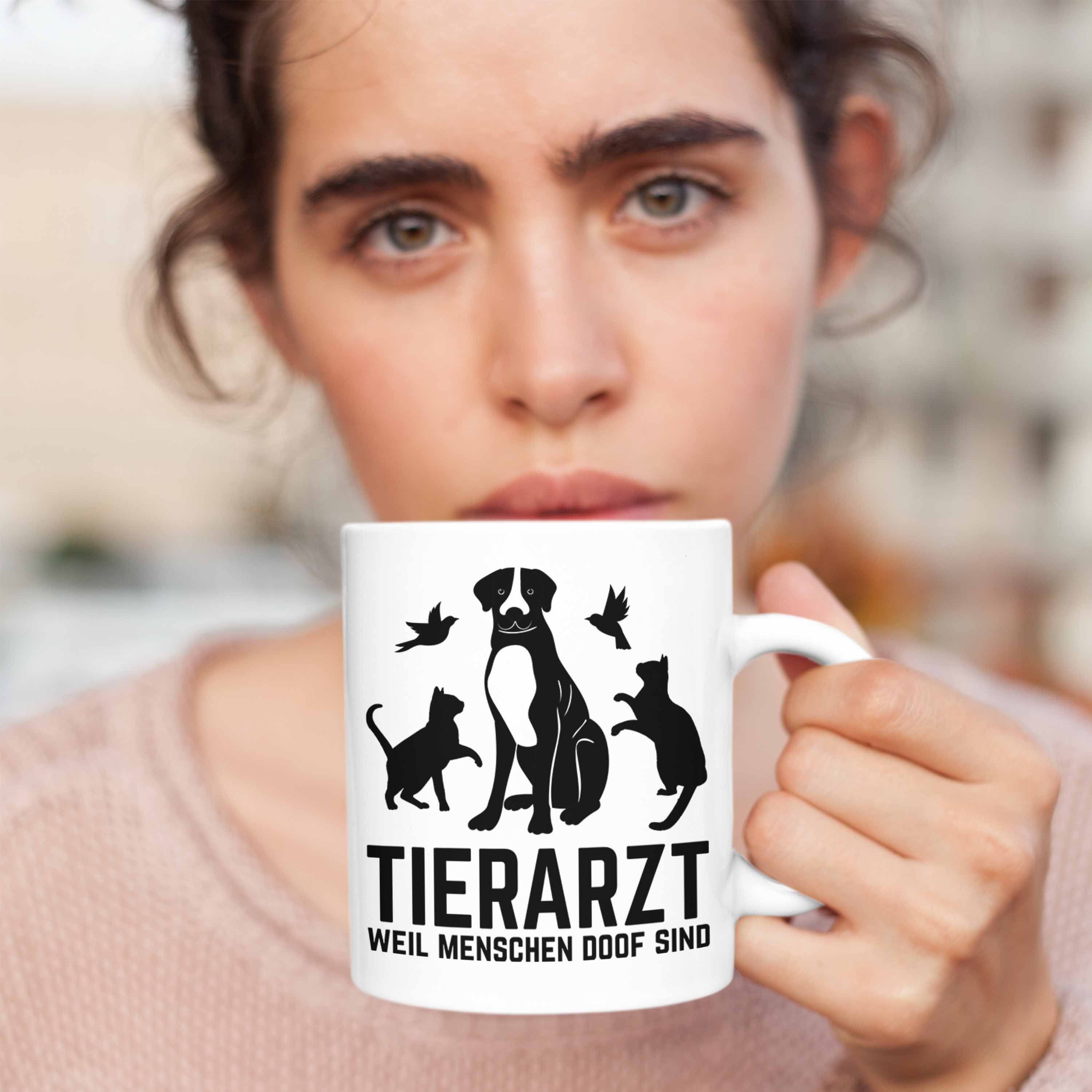Trendation Tasse Tierarzt Tasse Ka für Weiss Spruch Geschenk Geschenkidee Lustiger Tierärztin
