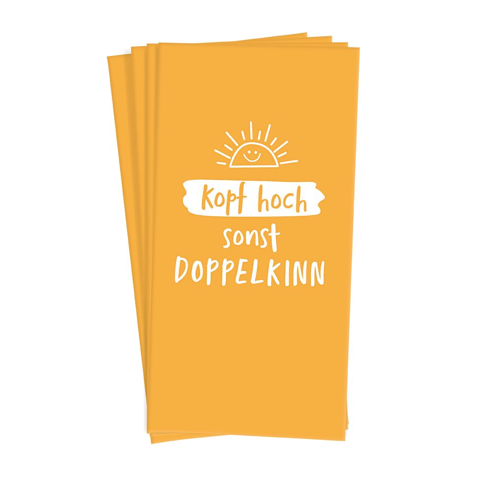 Grafik Werkstatt Papiertaschentücher Taschentücher "Kopf hoch, sonst Doppelkinn!"