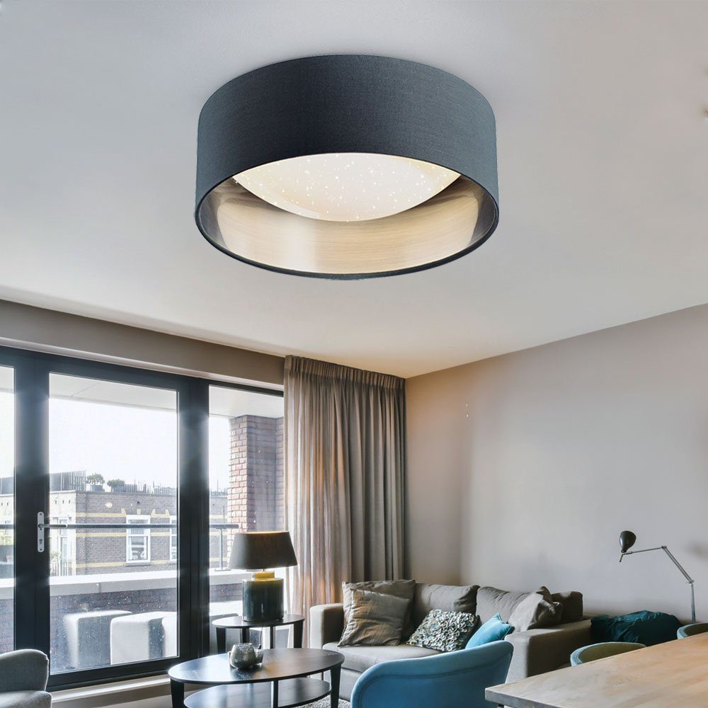 Briloner Leuchten LED Deckenleuchte, LED-Leuchtmittel fest verbaut, Neutralweiß, LED Deckenleuchte Sterneneffekt Wohnzimmerlampe