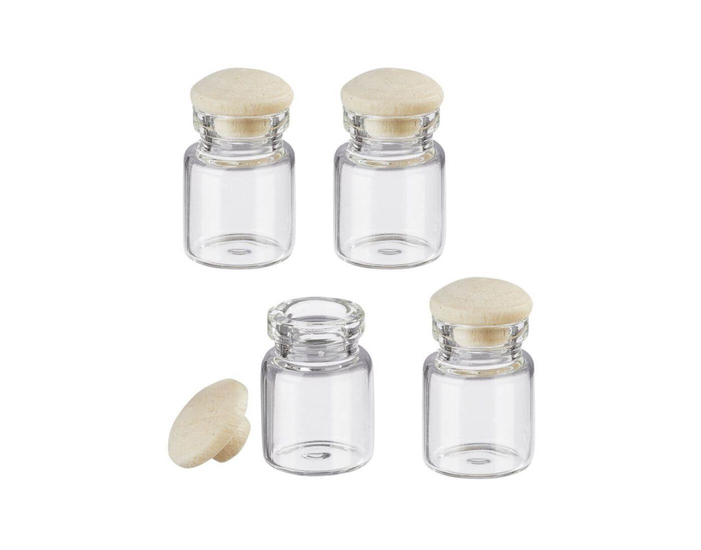 HobbyFun Wichtel Miniatur Glasflaschen, 4 Stück günstig online kaufen