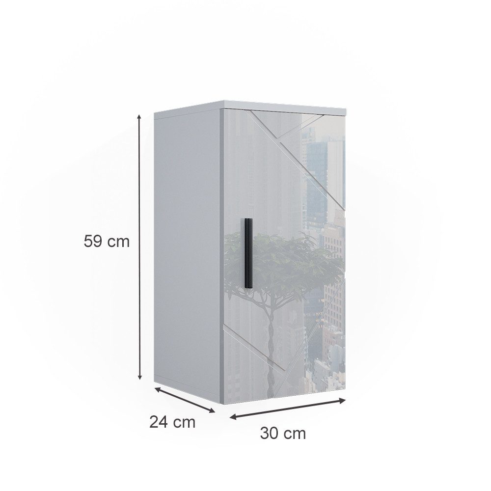 Vicco Hängeschrank Irma, Weiß Hochglanz, 30 x 59 cm (1-St)