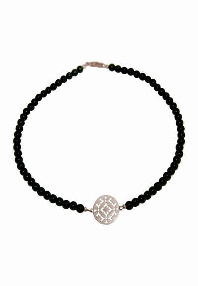 Gemshine Kette ohne Anhänger Choker Yoga Mandala und Onyx