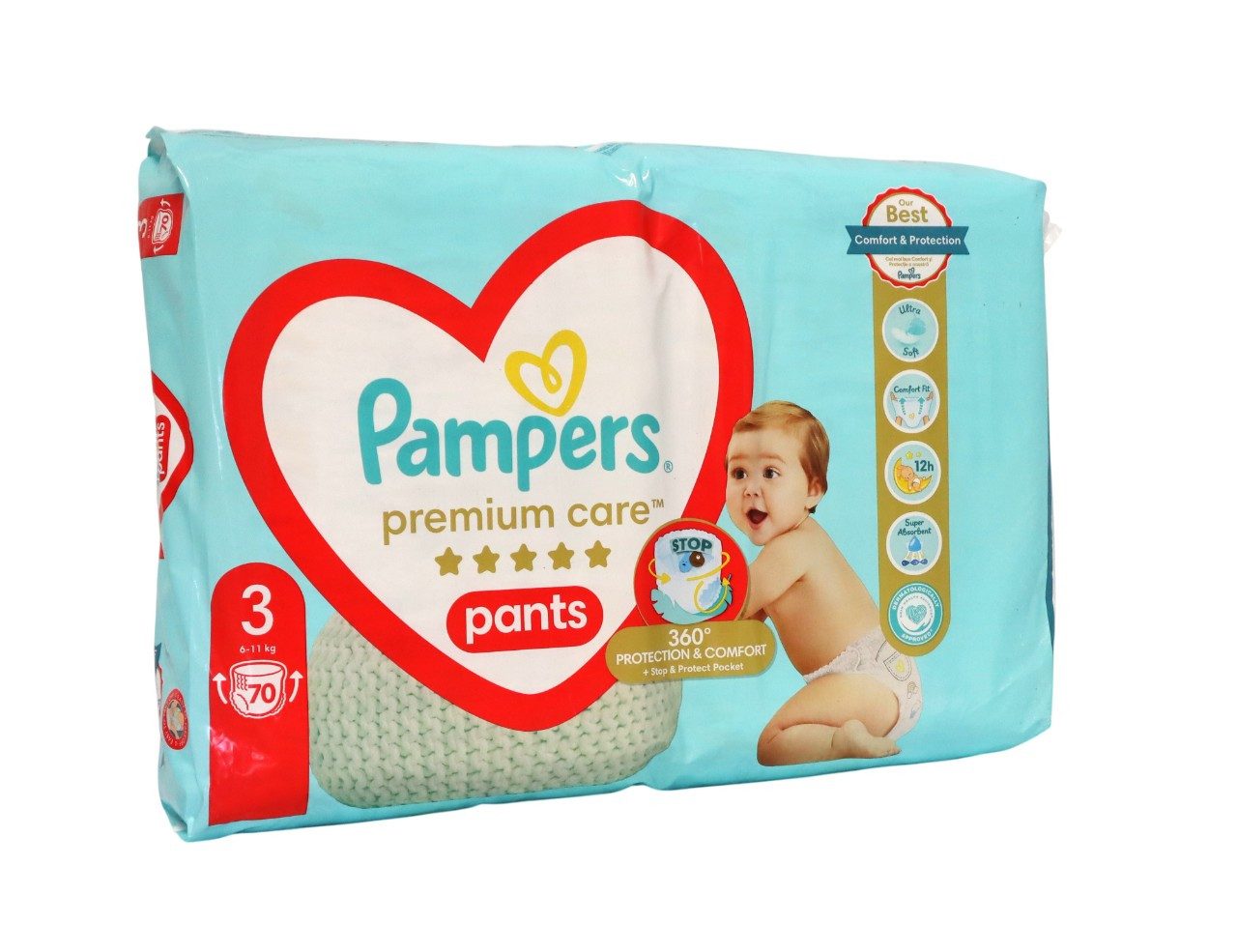 Pampers Windeln Pampers Premium Care Größe 3 (6-11 kg) Pants Windelhose, 70 Stück