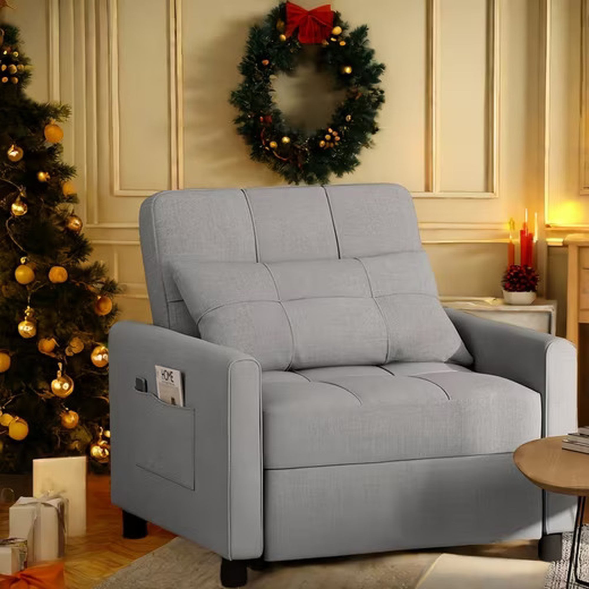 Bealife Relaxsessel Schlafsessel, Aufgerüsteter Liegesessel, klappbar, 191 cm