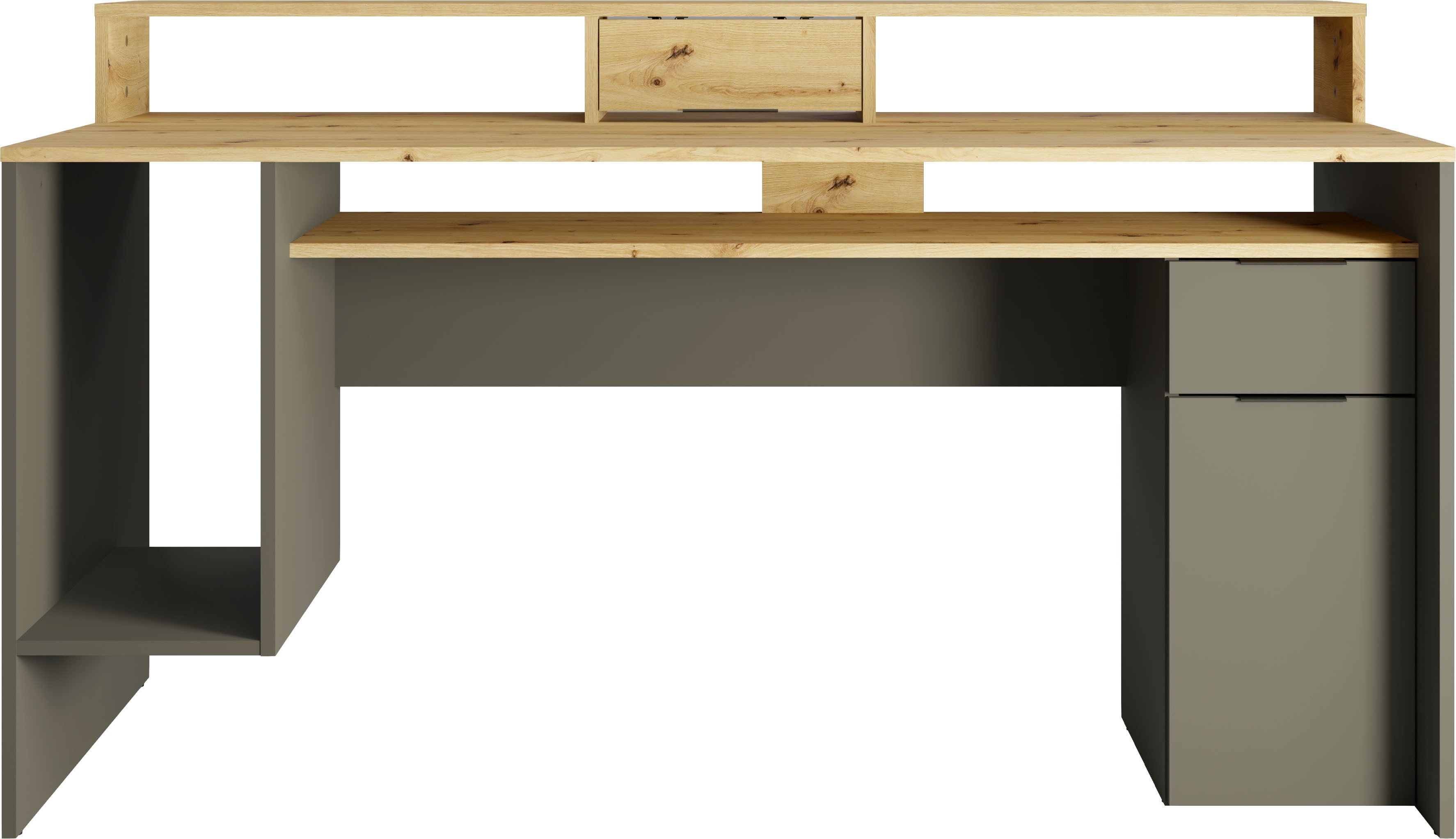 OTTO home Schreibtisch Peooria Computertisch mit Monitoraufsatz & Towerfach, viel Stauraum, Büroschreibtisch, Gamingtisch mit Schublade, modern, Breite 160 cm – Bild 5 von 5