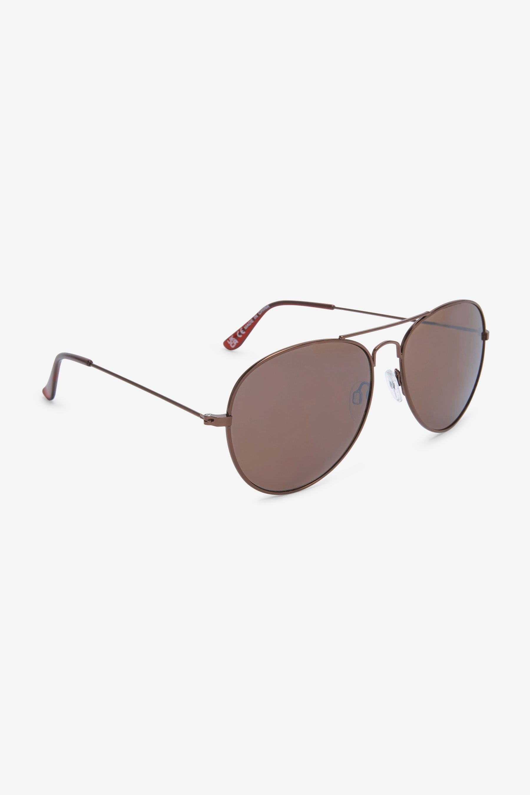 Klassische (1-St) Brown Next Sonnenbrille Pilotenbrille