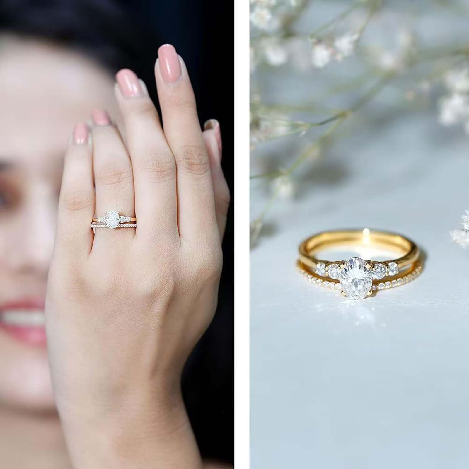 Jumpeak Diamantring 1.5ct D Vs1 2ex,lab grown diamant ring,verlobungsring,gold 585 ring, Eheringe,Liebes Geschenk für Sie,geschenk ideen für frau,14K Gold