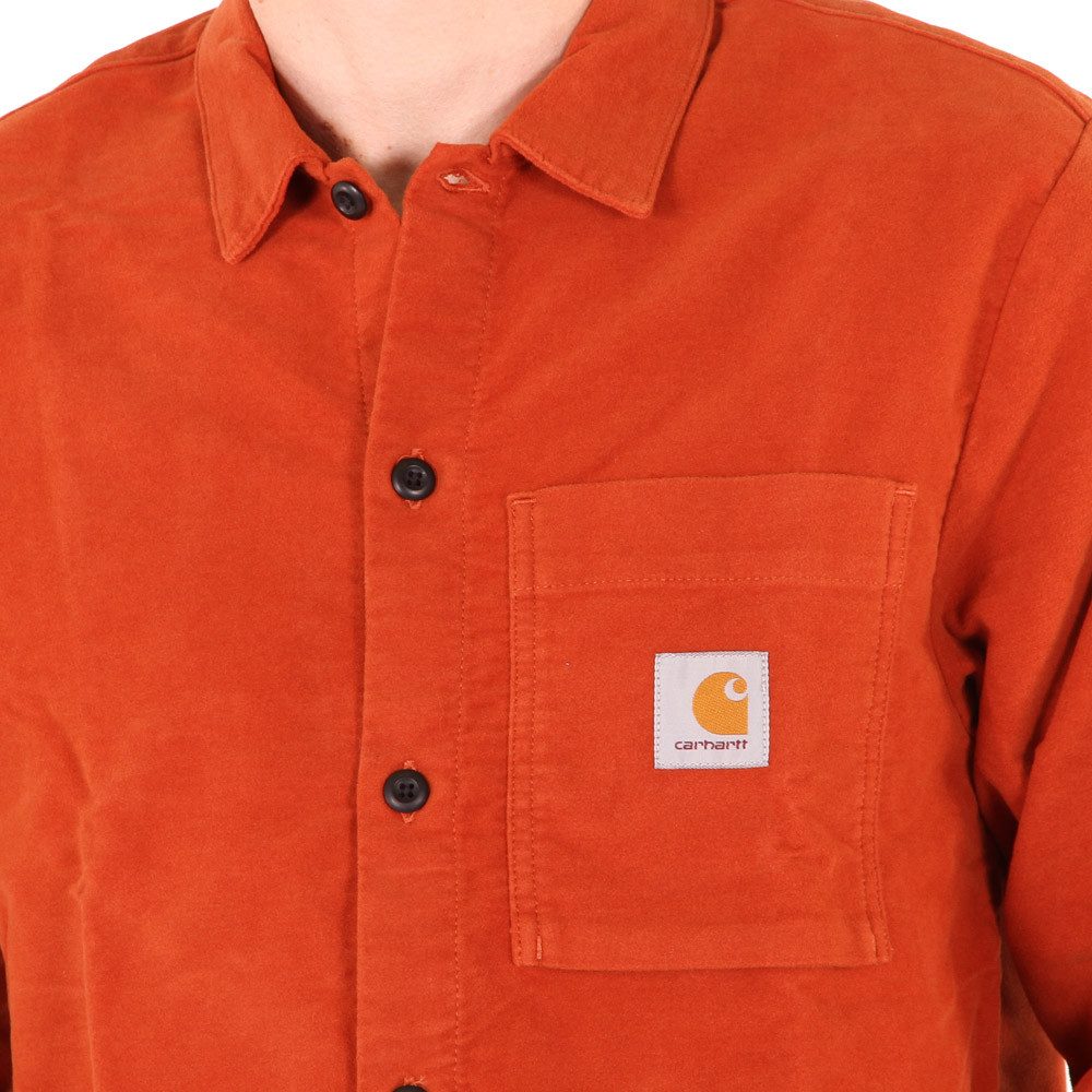 Carhartt WIP Langarmhemd Carhartt WIP L/S Holston Shirt Cinnamon Rinsed