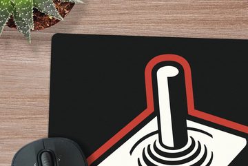 MuchoWow Gaming Mauspad Gaming - Game Controller - Schwarz (1-St), Mousepad mit Rutschfester Unterseite, Gaming, 40x40 cm, XXL, Großes