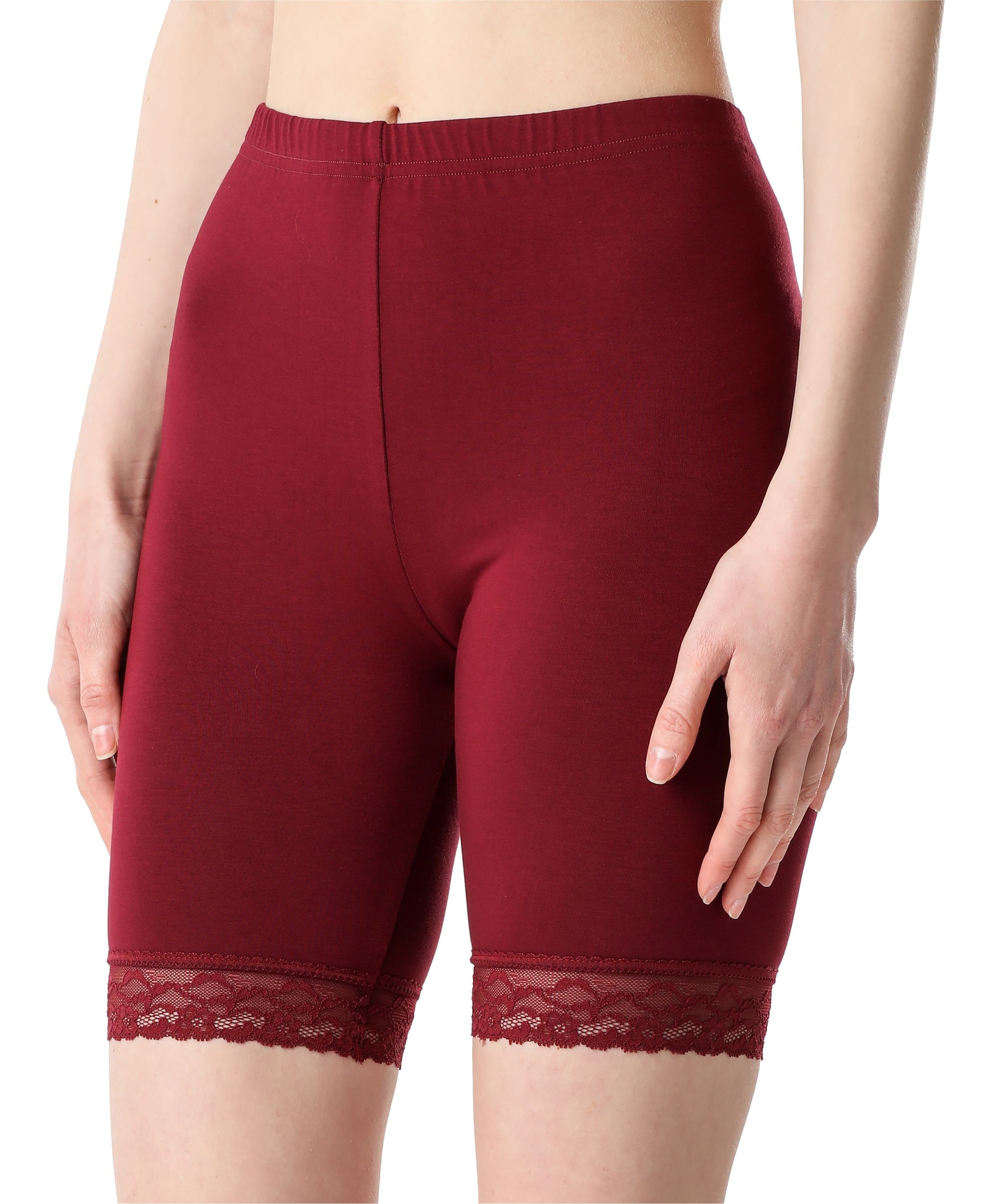 Bellivalini Leggings Damen Kurze Hose BLV50-217 (1-tlg) mit Spitze günstig online kaufen