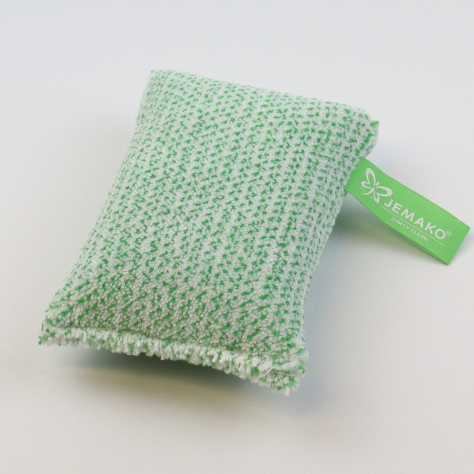 Jemako Reinigungsschwamm Jemako Reinigungsschwamm Kurzflor 10 x 14 cm, grün, Mikrofaser, Reinigungsschwamm für die Reinigung aller unempfindlichen Oberflächen