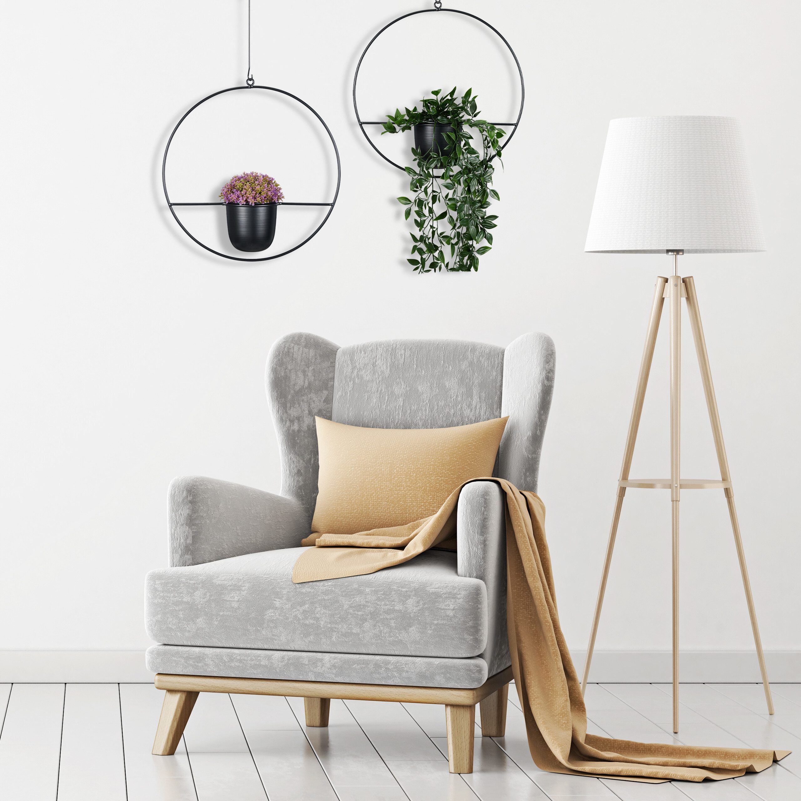 relaxdays Blumenampel 2er Set (2 St., 2er Set)