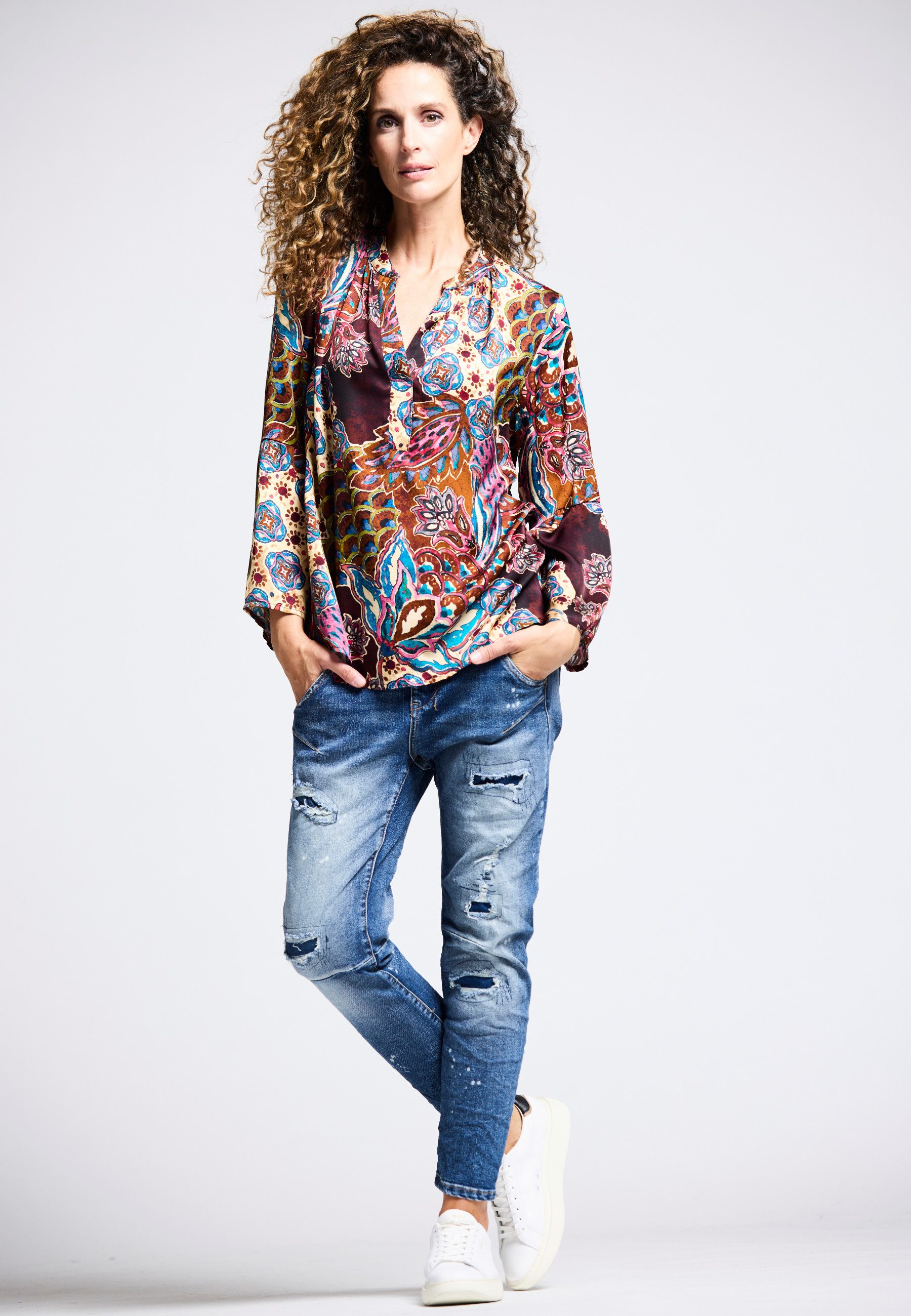 Andijamo-Fashion Satinbluse MYSTIC BLOOM PRINT günstig online kaufen