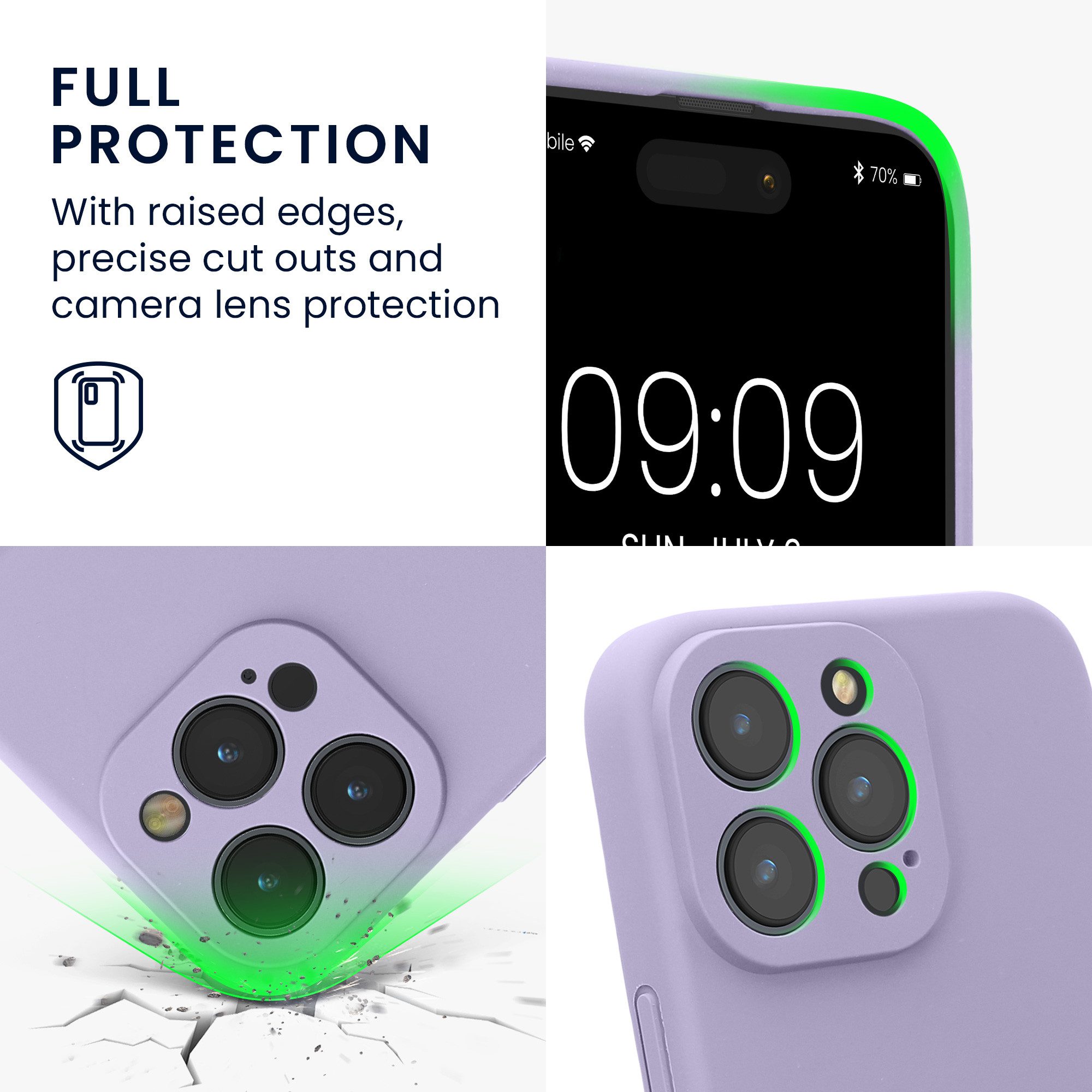 kwmobile Smartphone-Hülle Handyhülle für Apple iPhone 16 Pro Max Hülle, gummierte Handy Silikon Case - Schutzhülle Cover