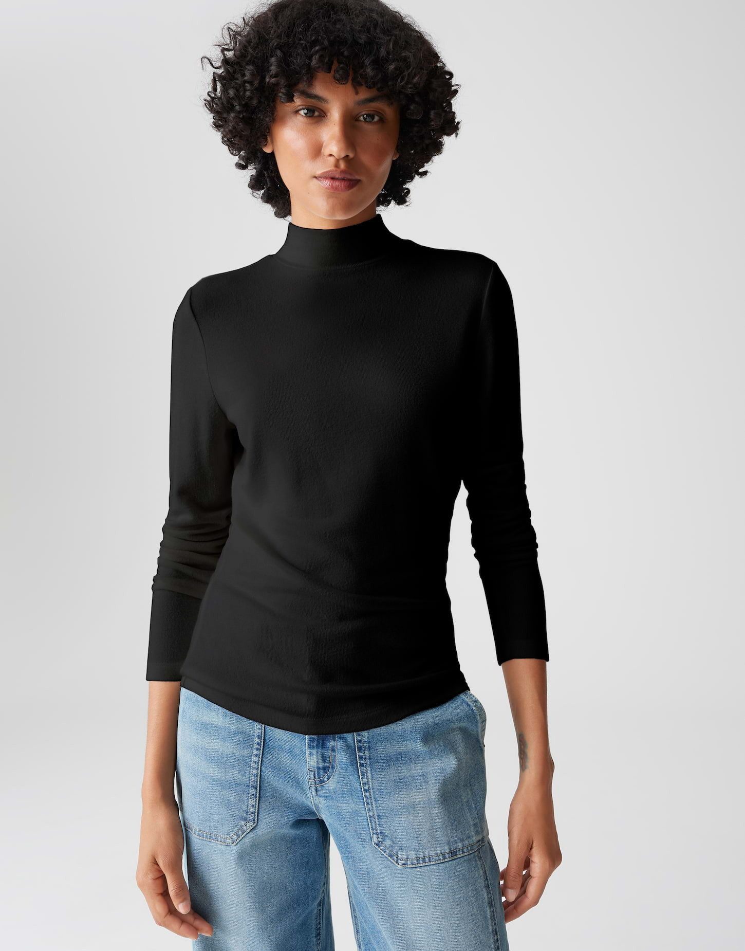 OPUS Rollkragenshirt SIKLINE Slim aus feinem Rippjersey günstig online kaufen