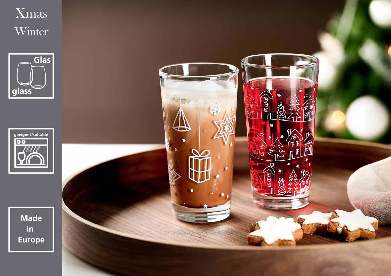 Ritzenhoff & Breker Glas Xmas Trinkgläser 380 ml 6er Set, 6-tlg., Glas