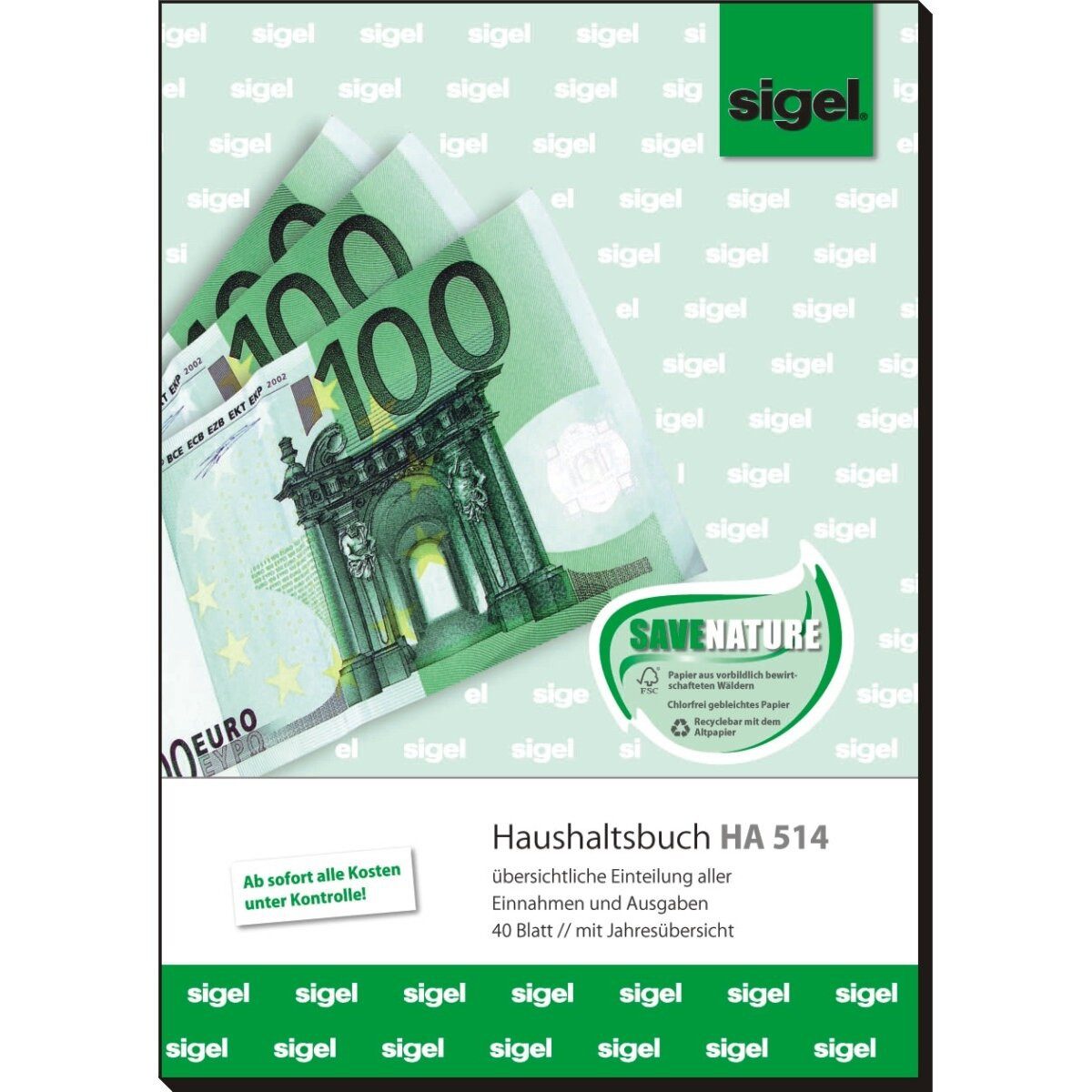 Sigel Formularblock Formularbuch Haushaltsbuch A5 hoch 40 Blatt