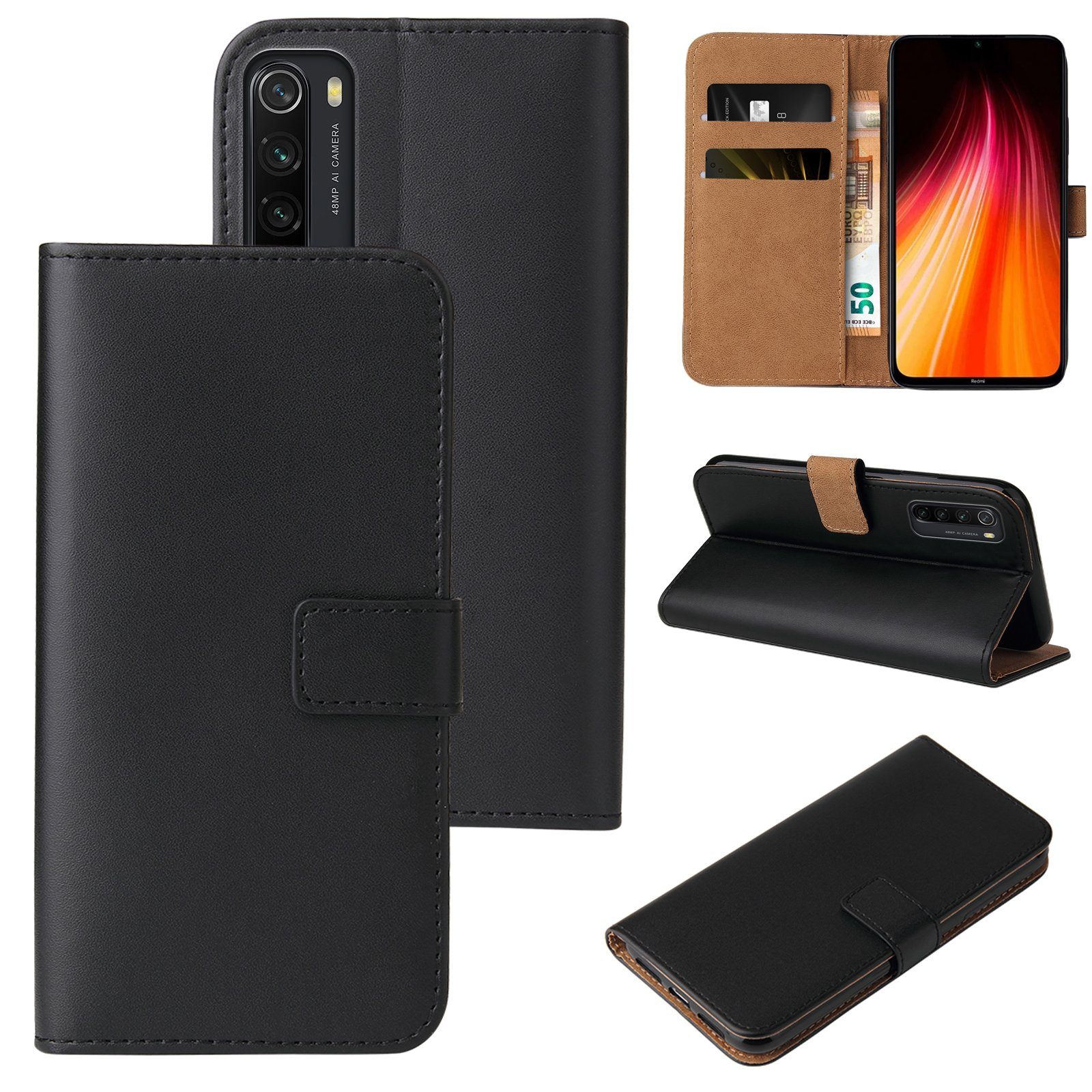 Tec-Expert Handyhülle Klapp Hülle für Xiaomi Redmi Note 8 6.3 Zoll, 6.3, Flip Case für Xiaomi Redmi Note 8