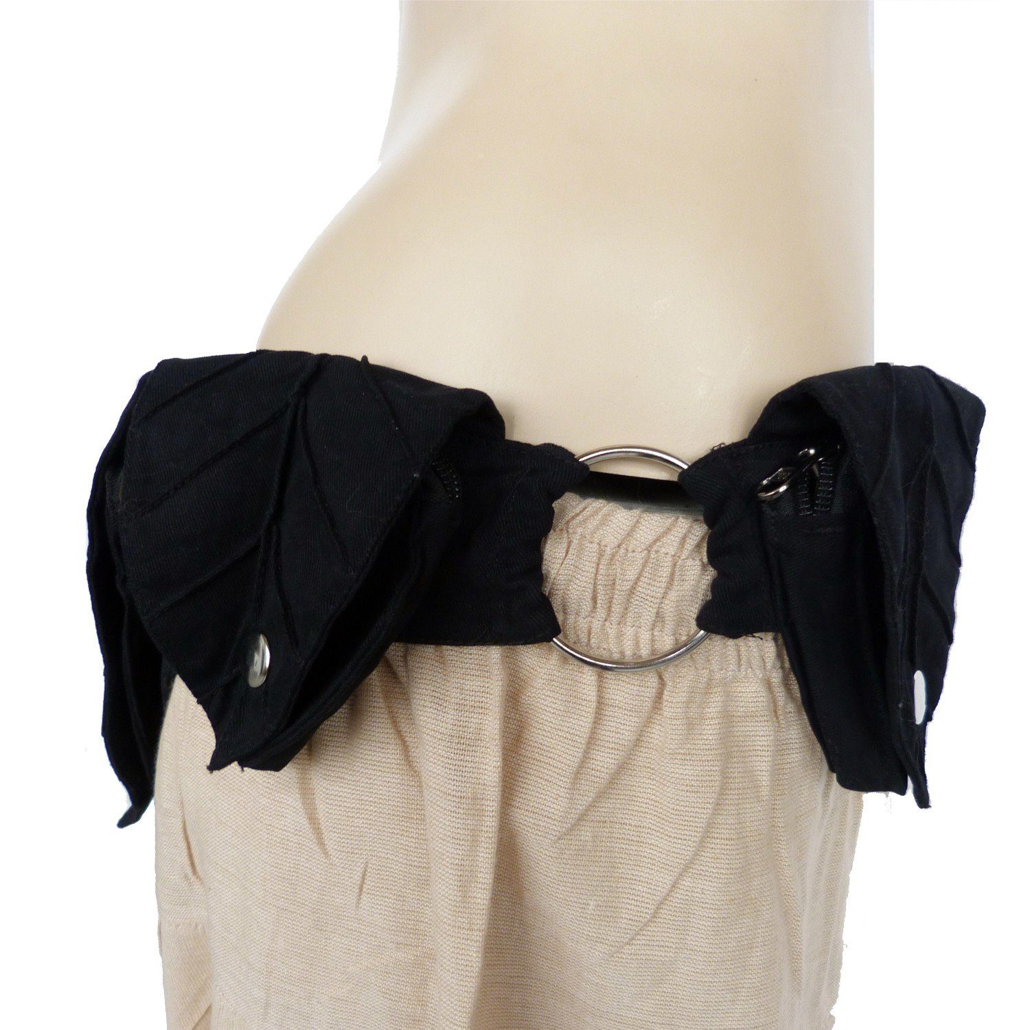 SIMANDRA Gürteltasche Bauchtasche Blatt, 4 Taschen, individuell verstellbar, Reißverschluss, Druckknopf