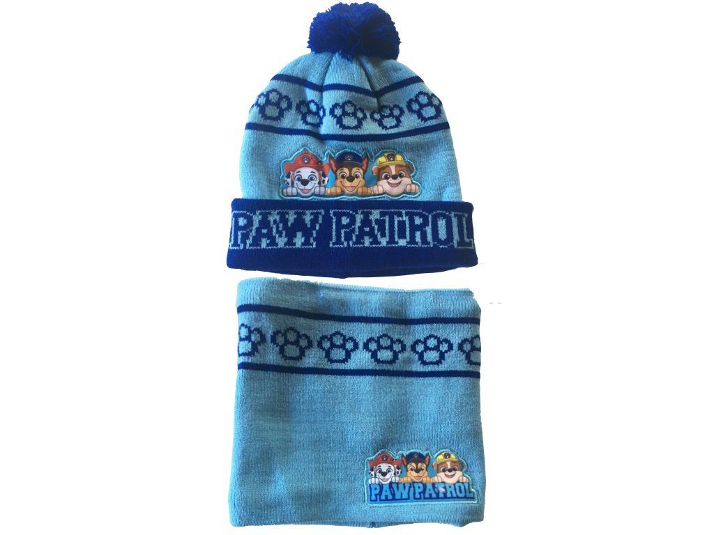 PAW PATROL Mütze & Schal Paw Patrol Winterset Mütze und Schlauchschal