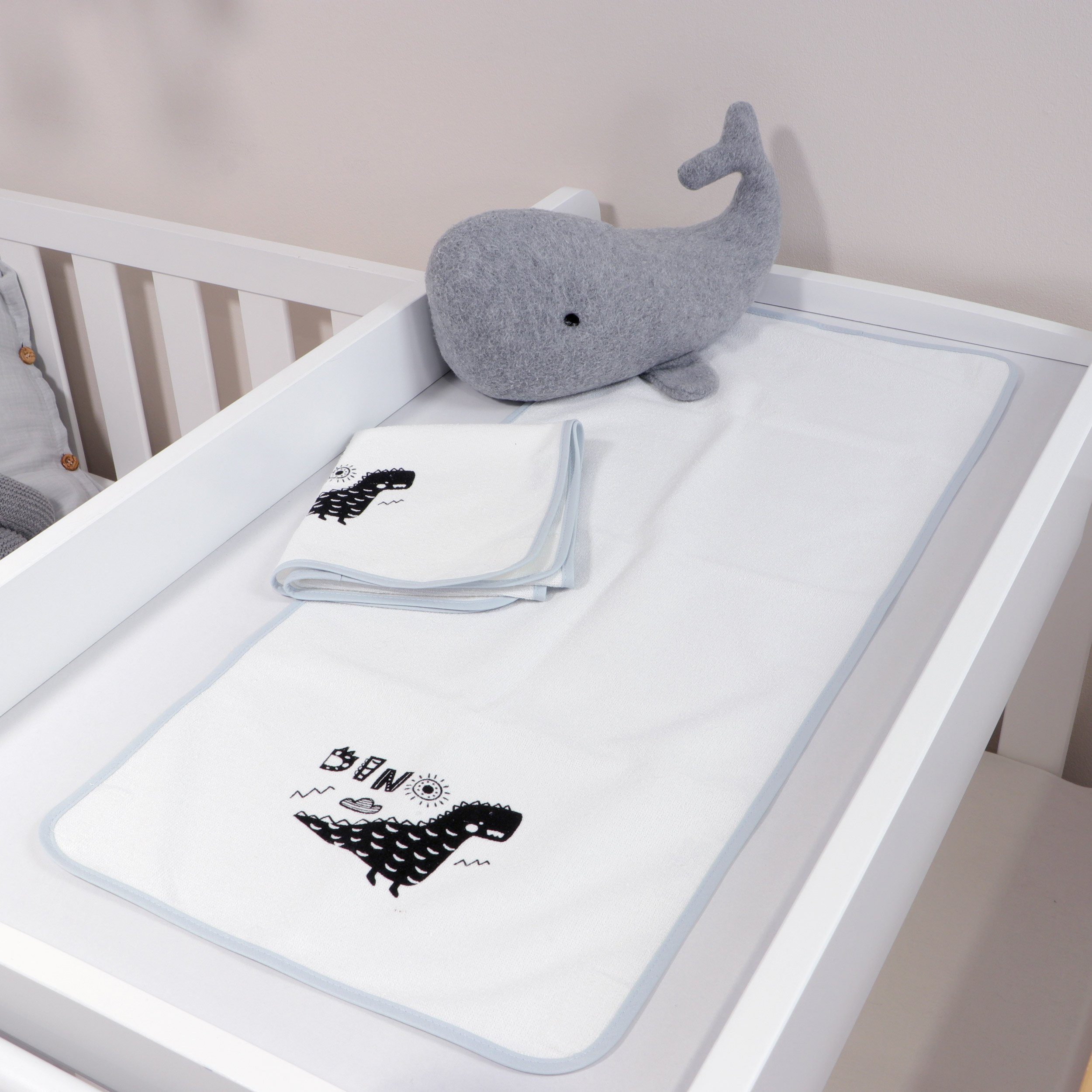 Puckdaddy GmbH Wickelauflage Ersatz-Frotteebezüge für Wickelbrettlauflage Hedda mit Klettver (2x Frotteebezüge)