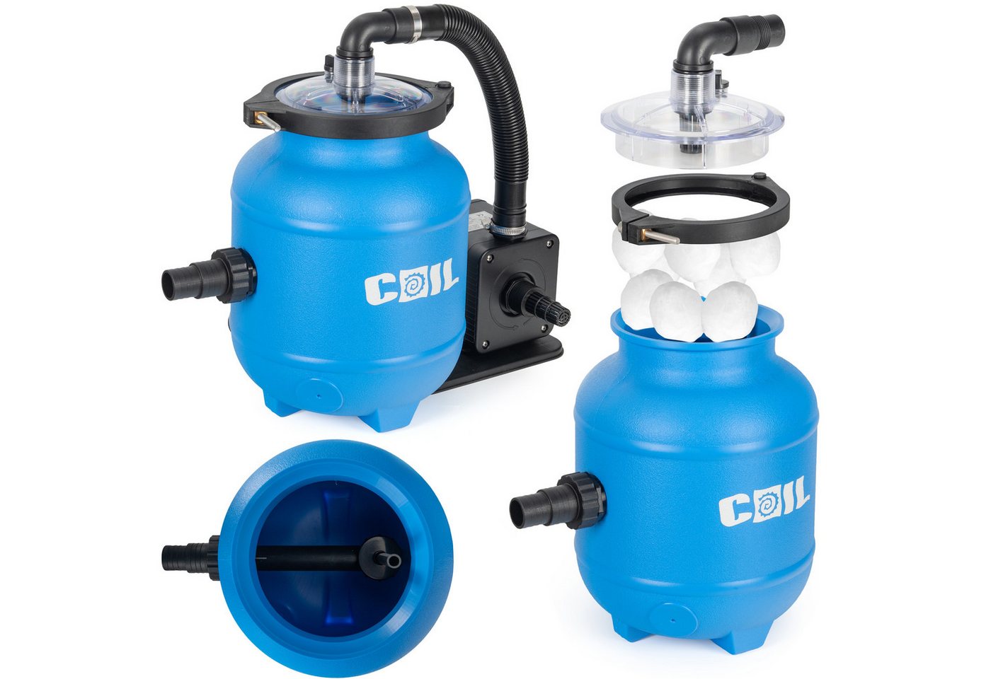 Thumbnail - COIL Pool-Filterpumpe Sandfilterpumpe, Poolpumpe Filteranlage, Pool Pumpe, Sandfilter (Pumpenleistung: 3800/4000/8500 l/...