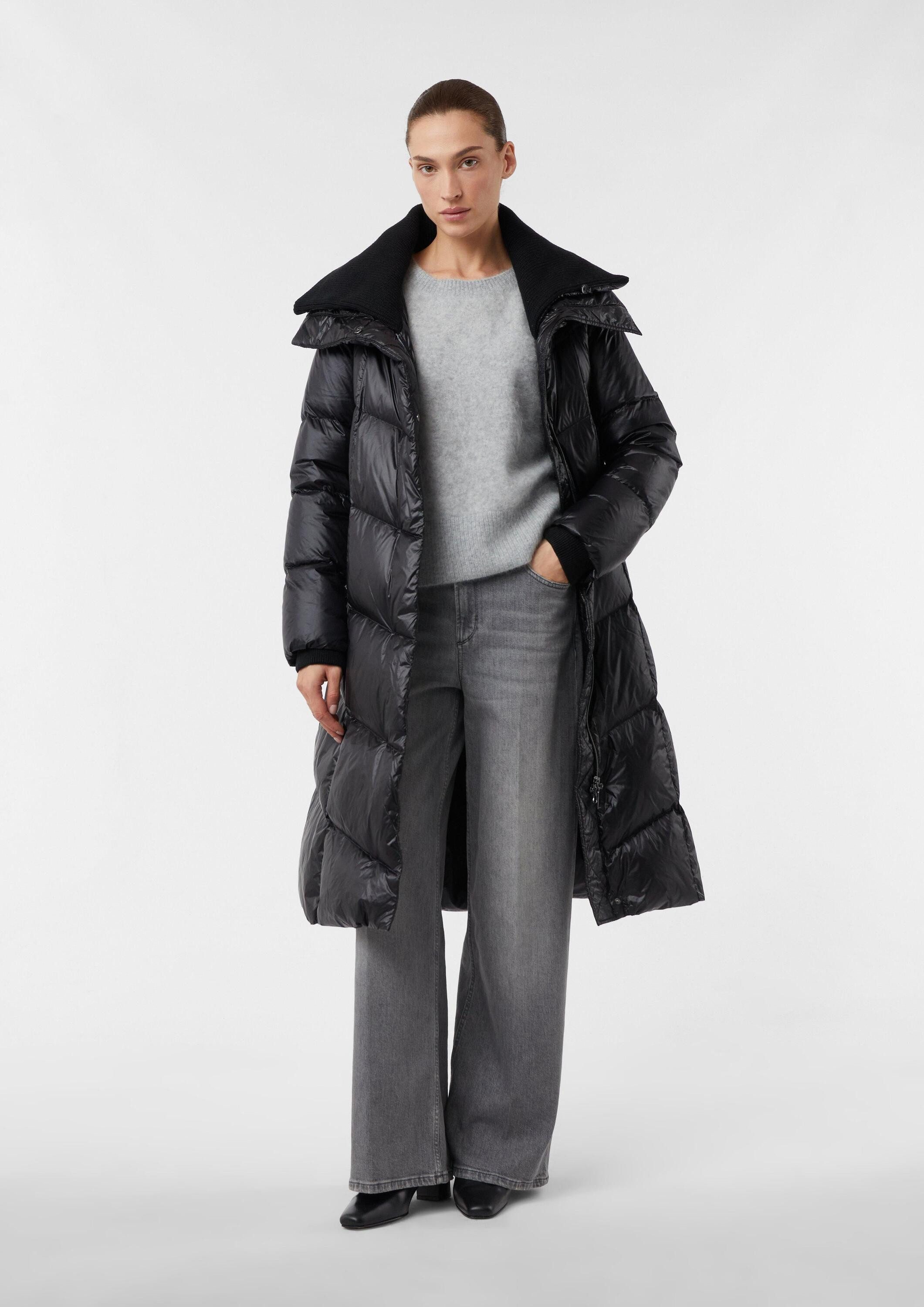 comma Wintermantel Outdoor-Mantel Gesteppter Daunenmantel mit Strickkragen günstig online kaufen