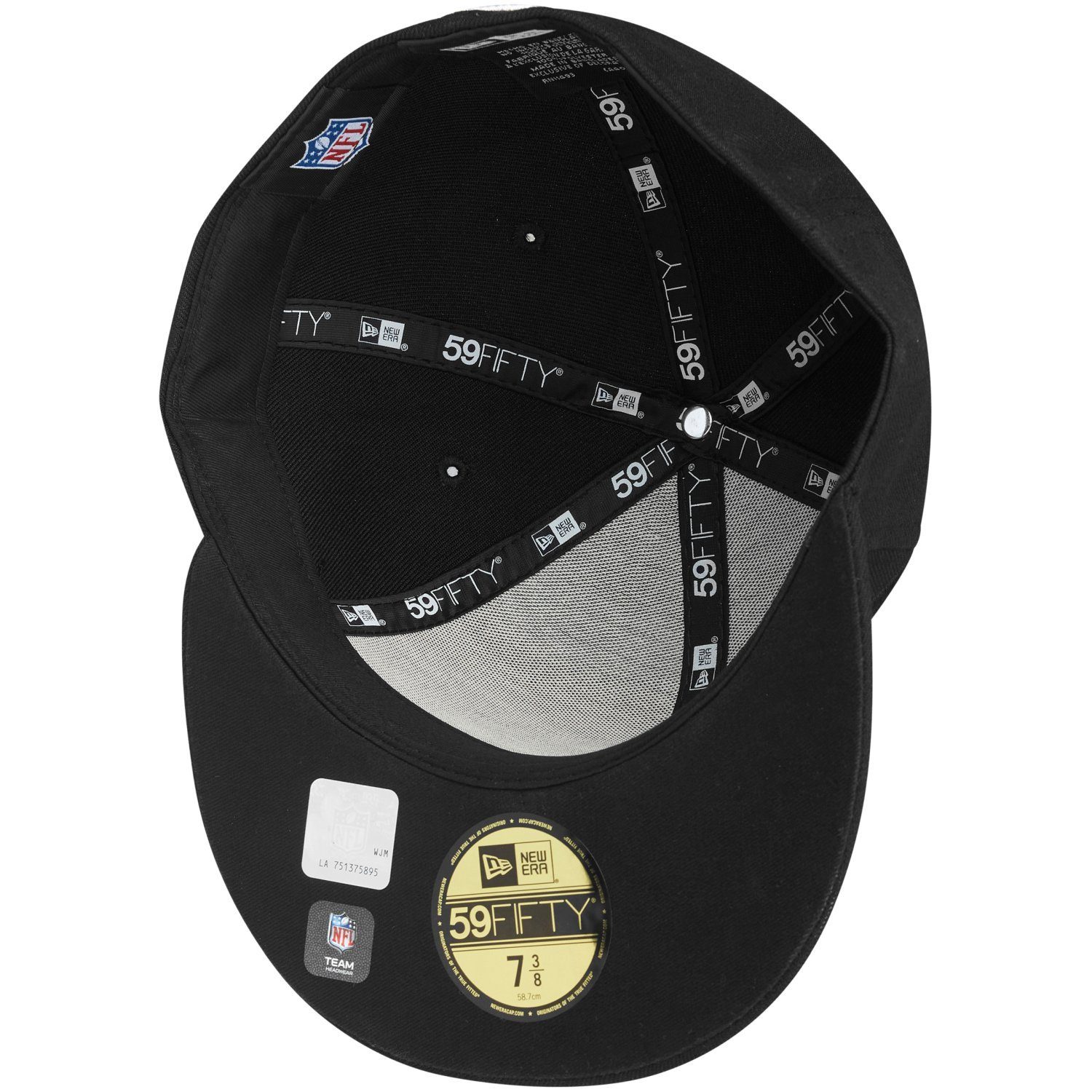 Era SPILL 59Fifty Cap BLACK New Tampa NFL Logo Teams Fitted Buccaneers Bay