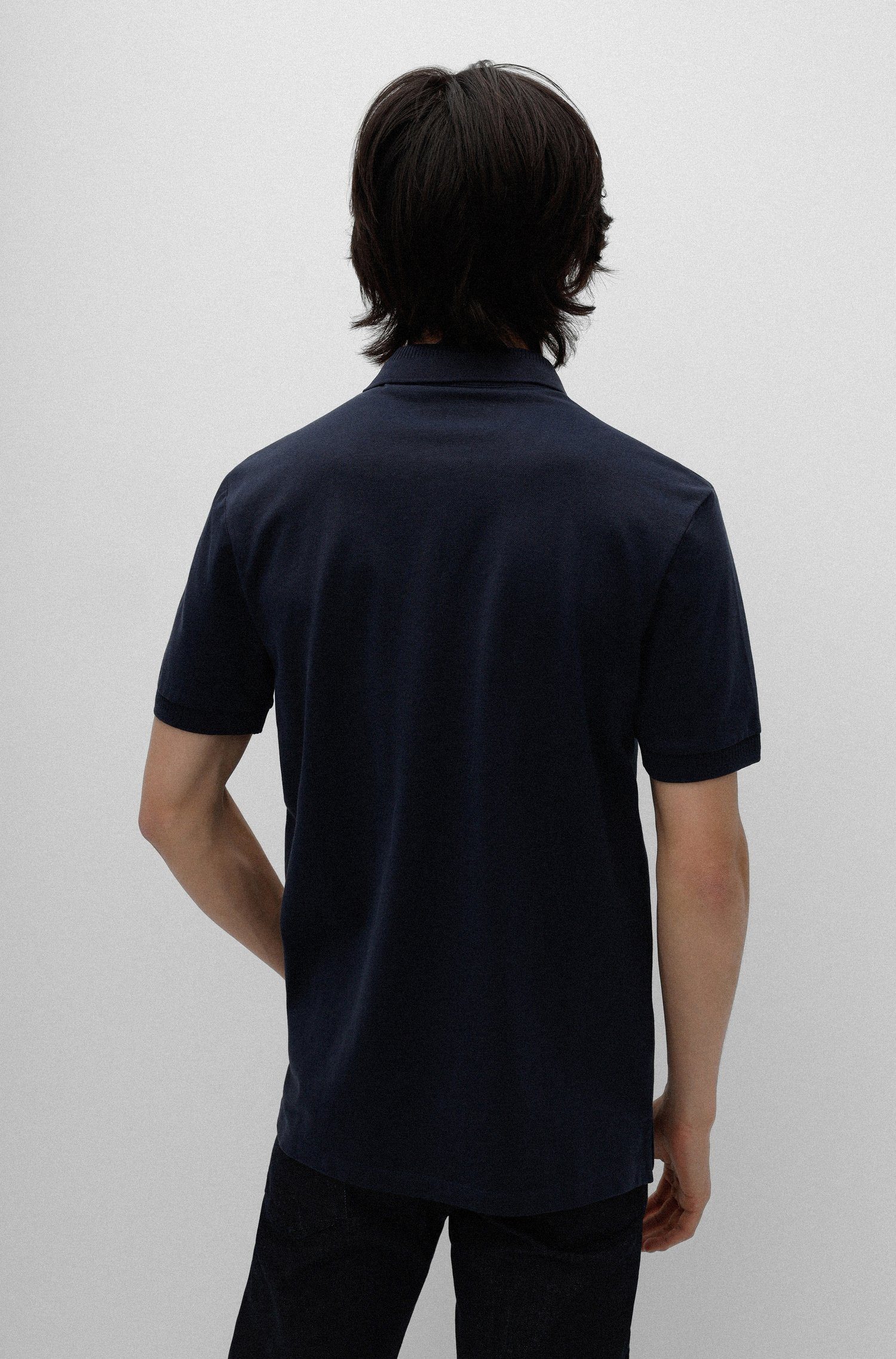 Dereso HUGO Blau Poloshirt (1-tlg) (405)
