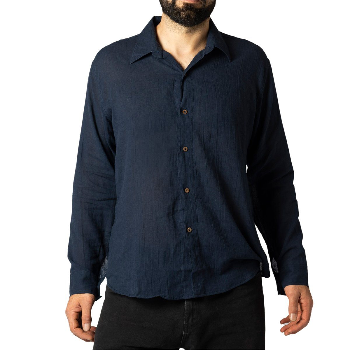 PANASIAM Kurzarmhemd Unisex Sommerhemd mit Kragen günstig online kaufen