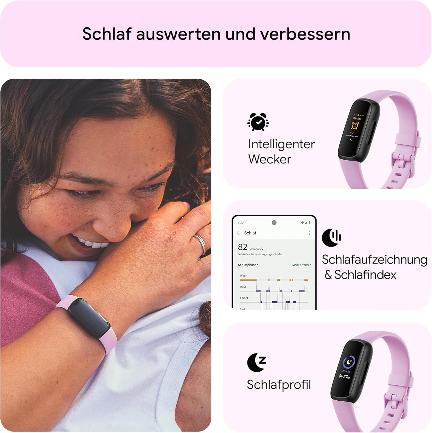 fitbit Inspire 3 Gesundheits- & Fitness-Tracker Smartwatch