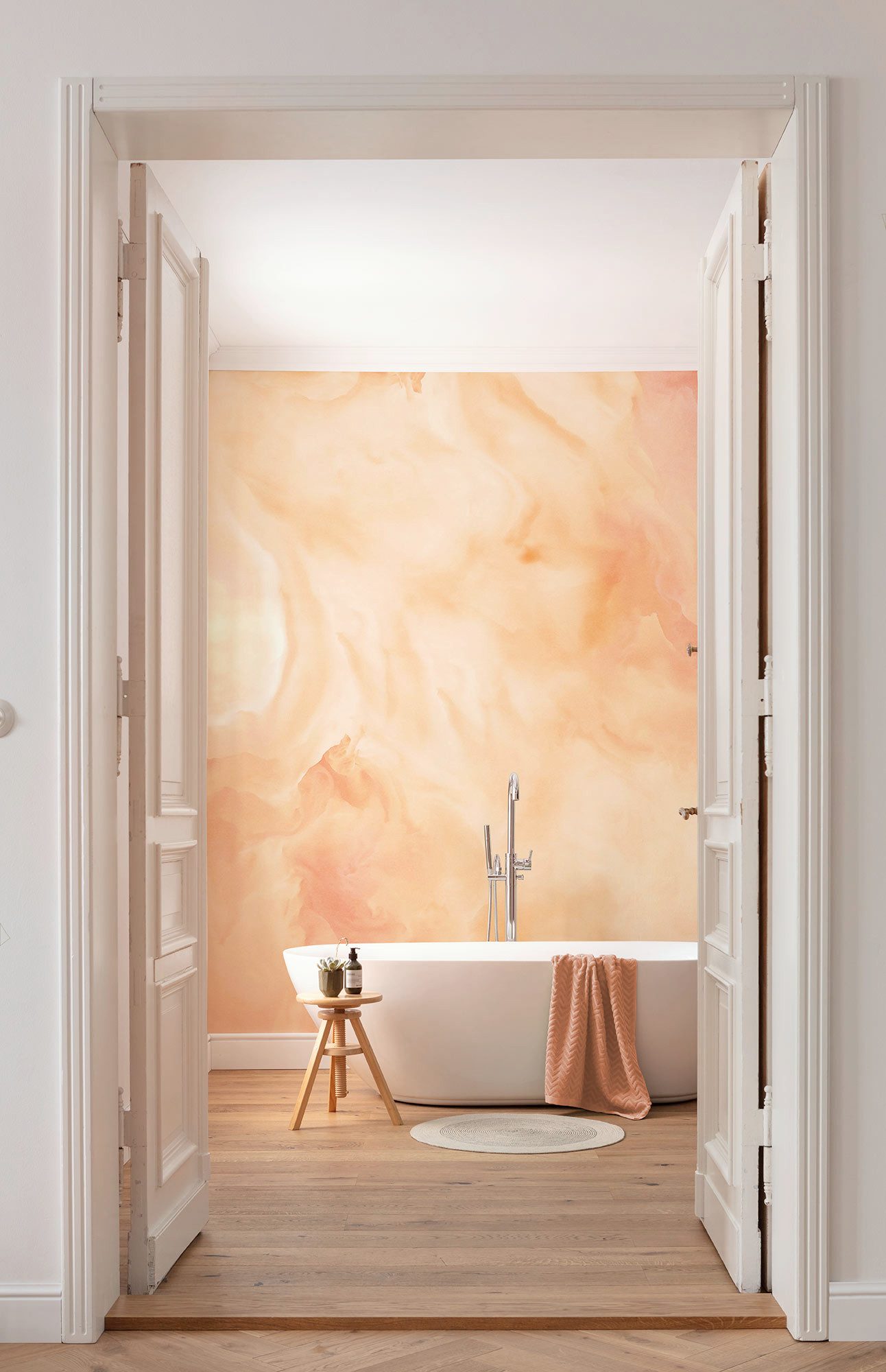 Komar Fototapete Komar Vlies Fototapete - Candy Peach - Größe 400 x 250 cm, glatt, bedruckt, (Packung)