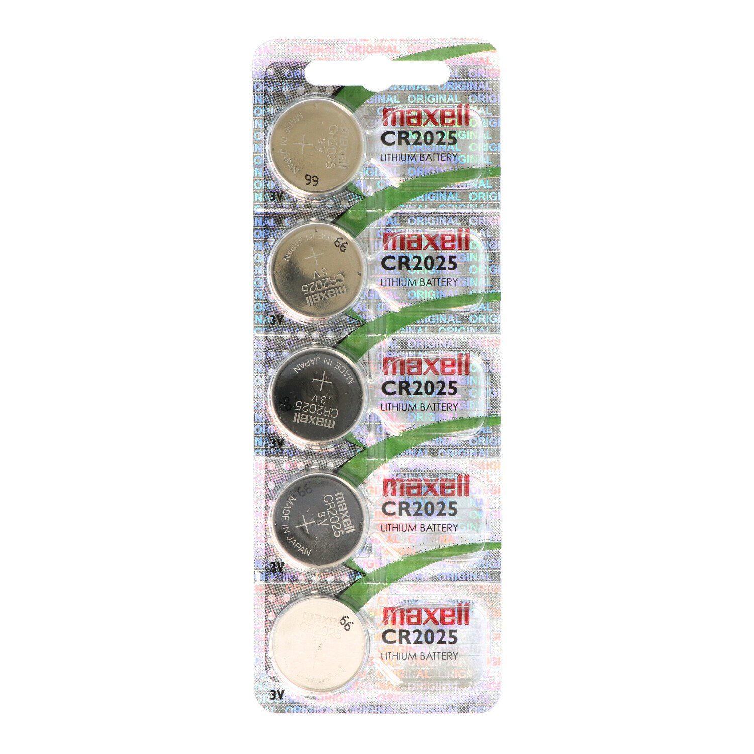 Maxell »Maxell CR2025 Lithium Batterie IEC CR2025, 5er Set« Batterie
