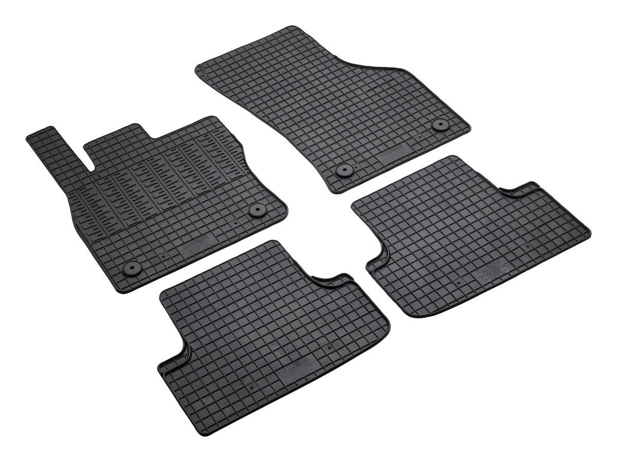 ELMASLINE Auto-Fußmatten Gummi (4 St), für TESLA MODEL S (2017-2024) -  Liftback / Facelift - 3D Gummimatten mit extra hohem Rand für mehr Schutz -  Passend für Baujahre:, 2017 - 2024