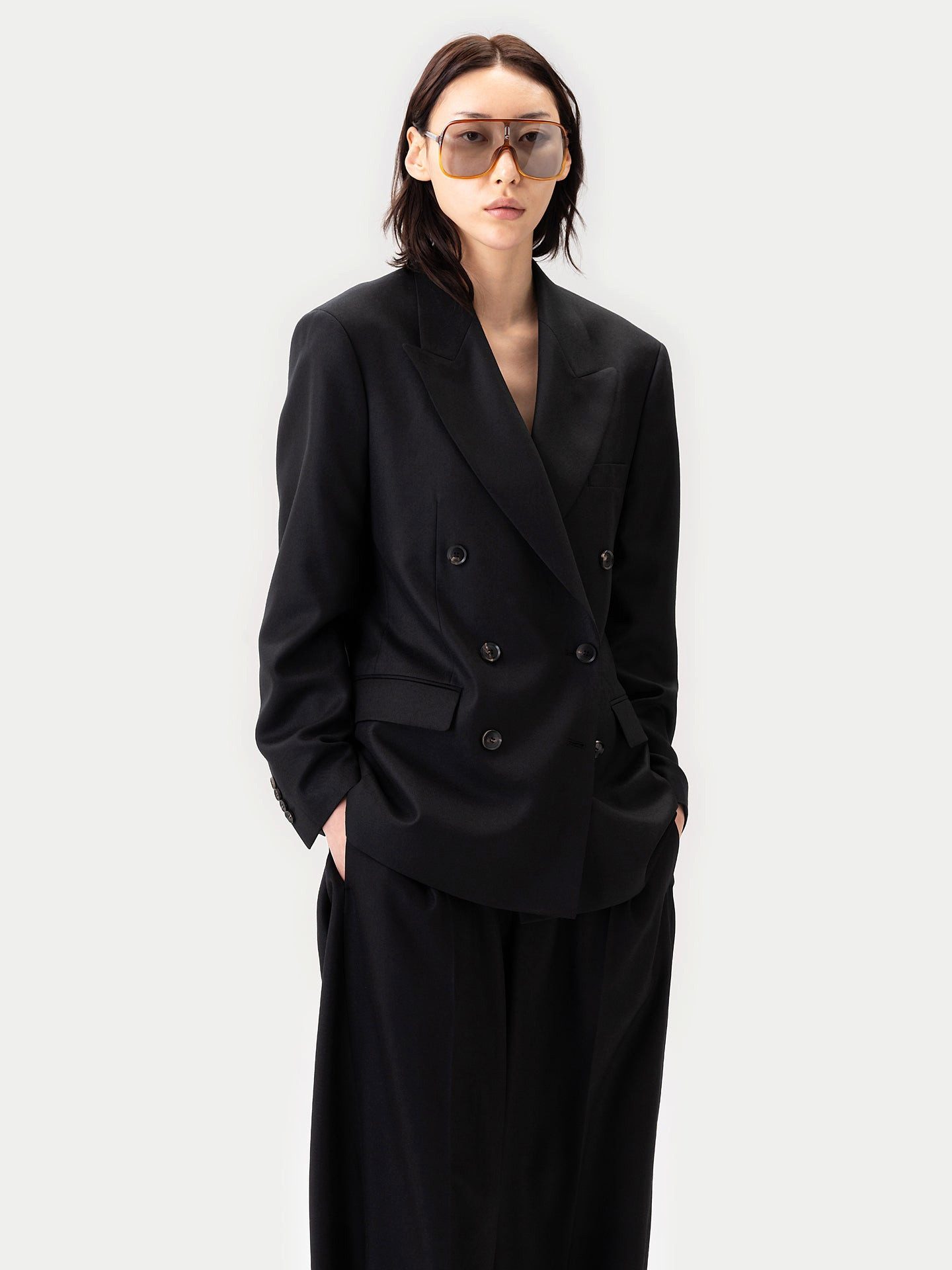 GOBI Cashmere Blusenblazer Doppelreihiger Kaschmir Blazer