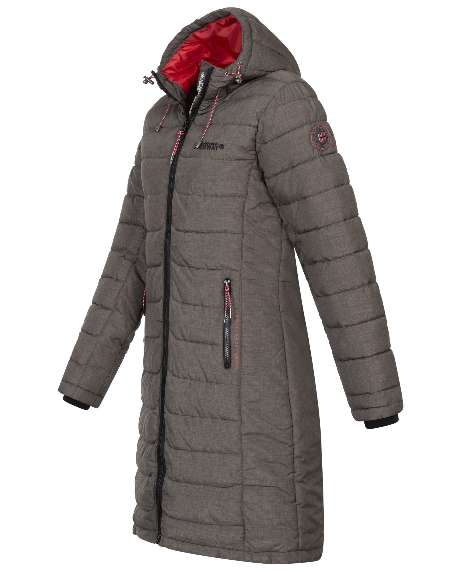 Geographical Norway Steppmantel Damen Winter Jacke Stepp Mantel Lange Steppjacke Wintermantel parka