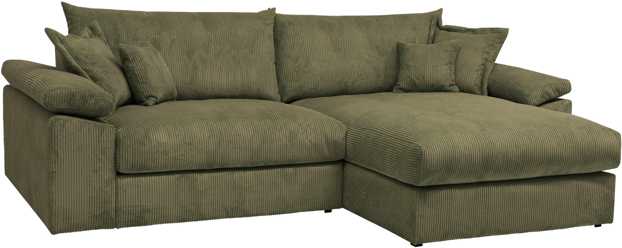 OTTO home Ecksofa Soft&Cosy XXL L-Form, B: 303 cm - OTTO. Verlässliche Qualität., Mega-Sofa, Cord oder Chenille-Struktur, mit Federkern & 4 Zierkissen
