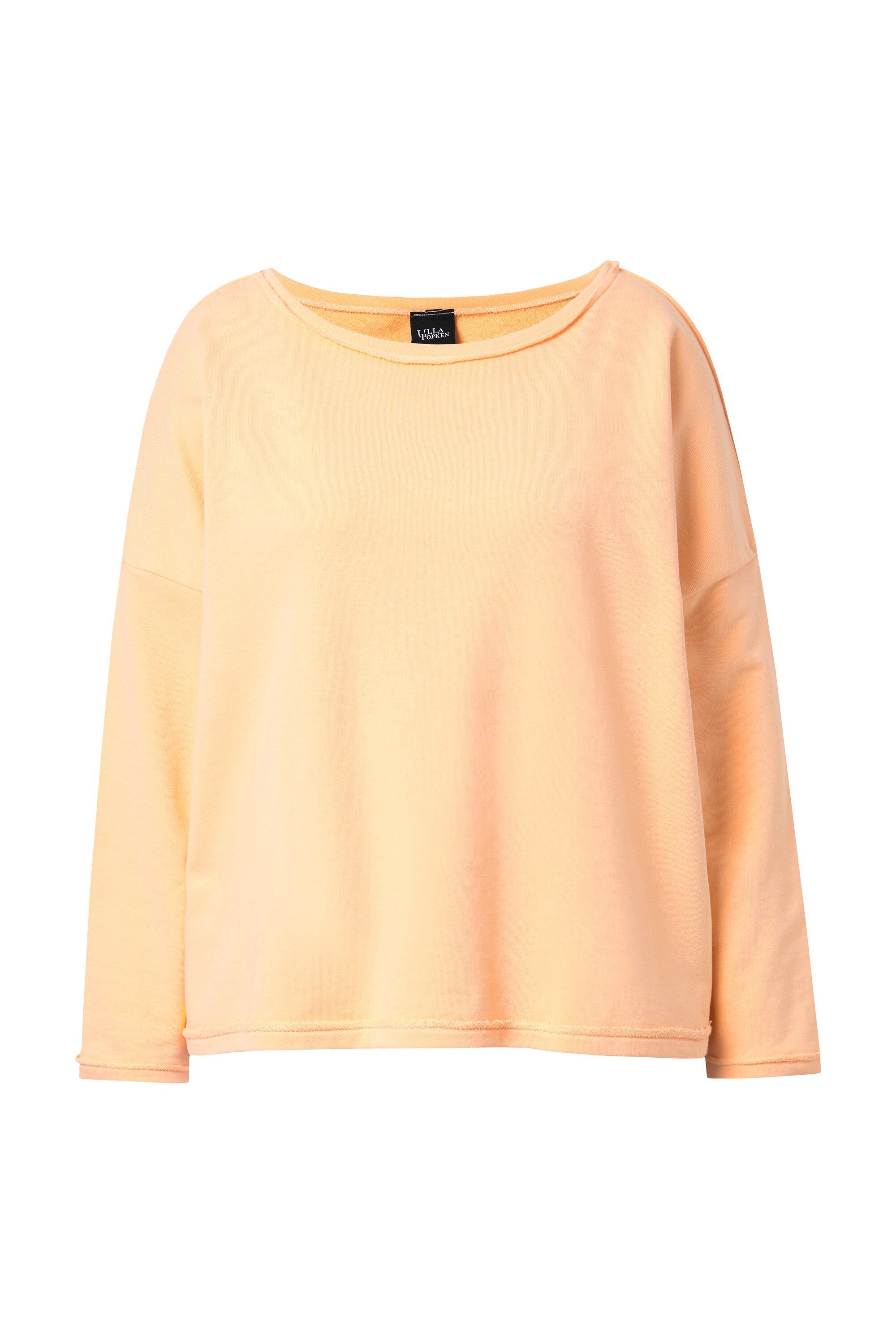 Sweatshirt Sweatshirt Rollkanten Oversized Rundhals Langarm