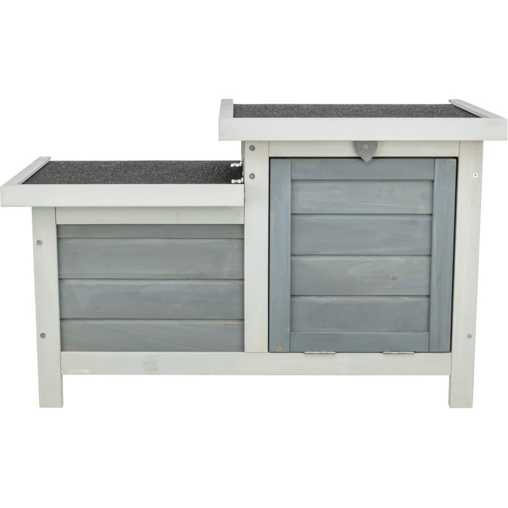 TRIXIE Kleintierstall Kleintierhaus - grau/weiß - 70 × 43 × 45 cm