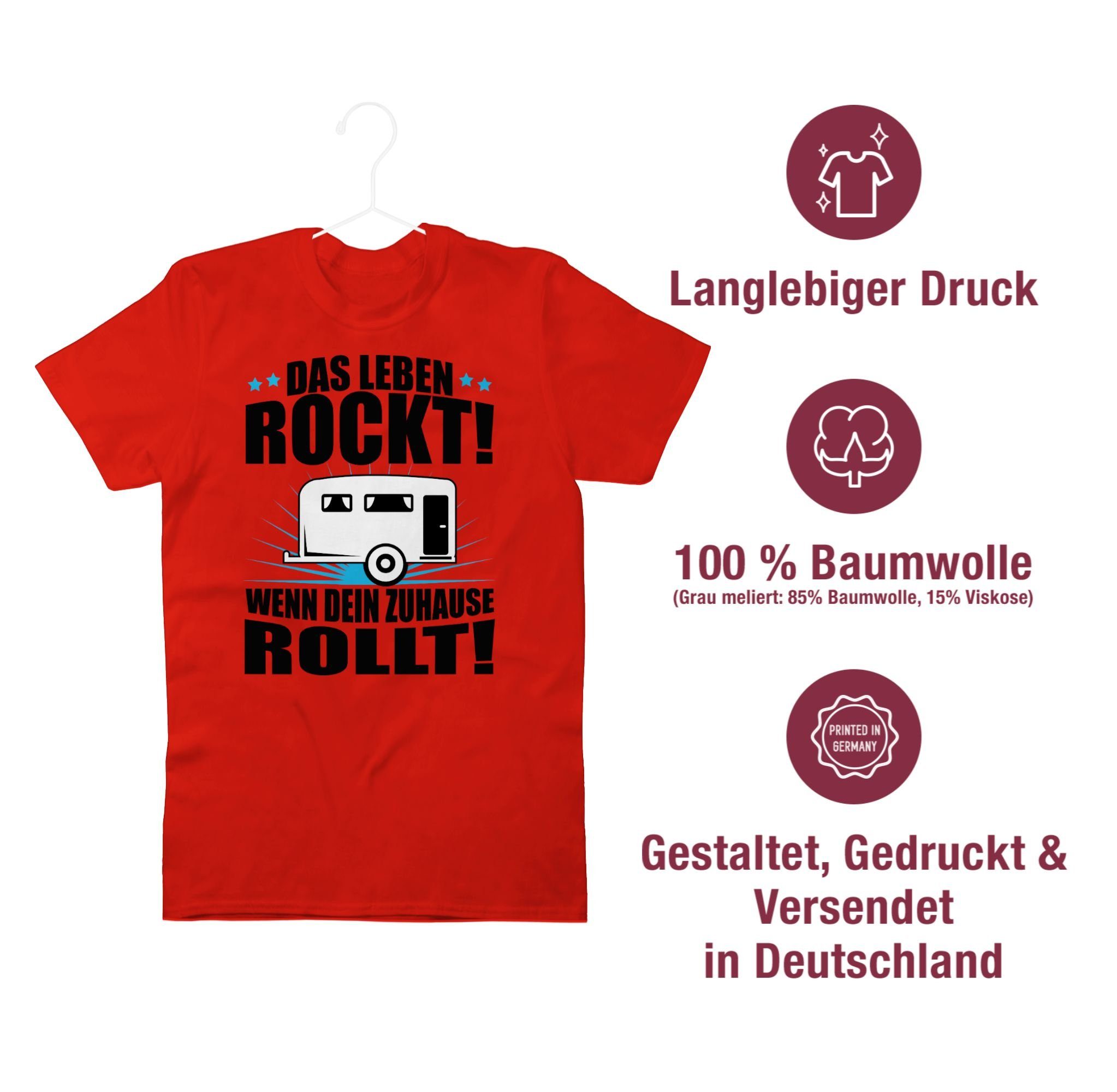rockt! Leben Das Wohnwagen Rot Shirtracer Hobby T-Shirt 3 Outfit schwarz